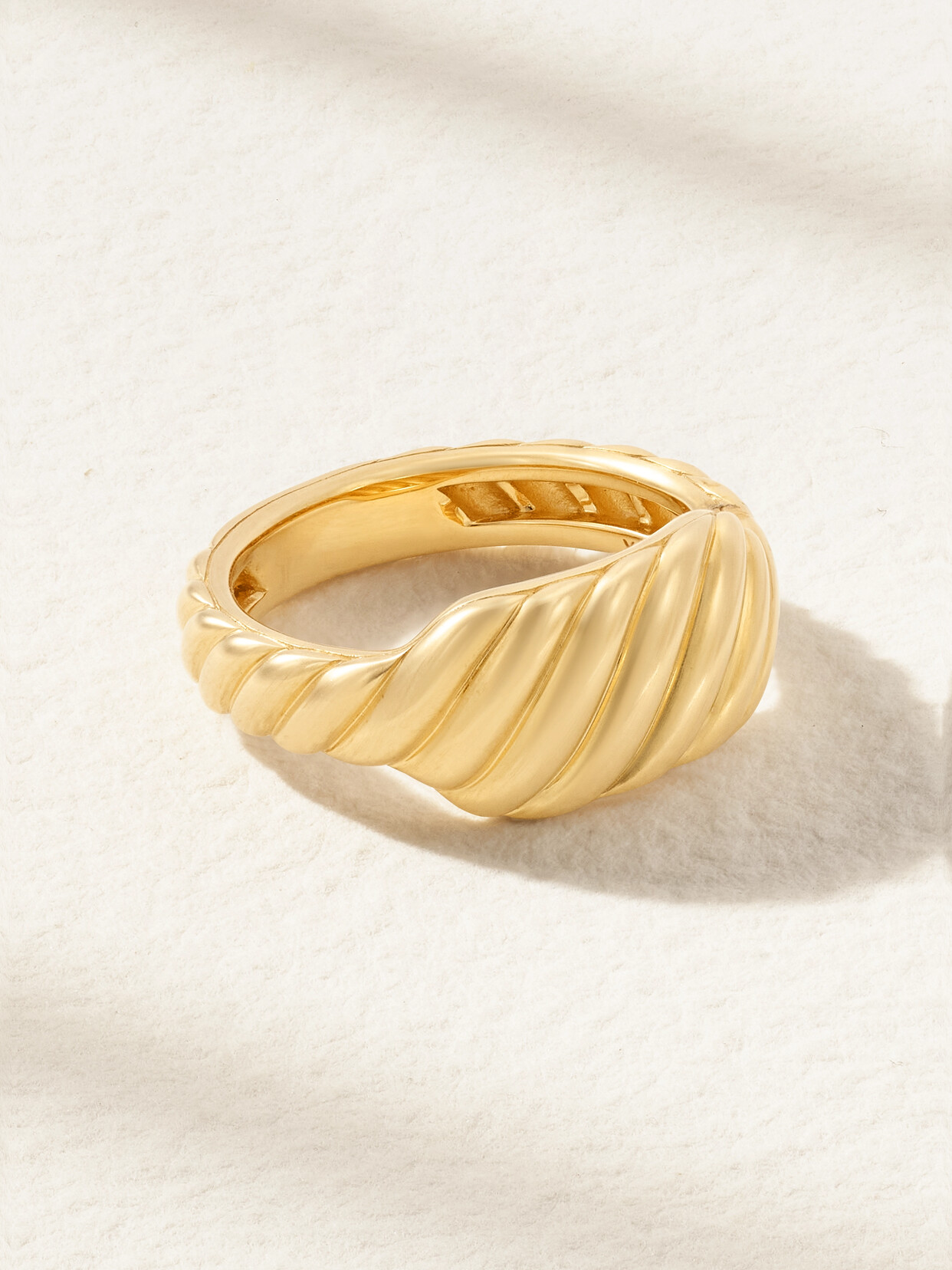 David Yurman Sculpted Cable Contour 18-karat Gold Ring - 6