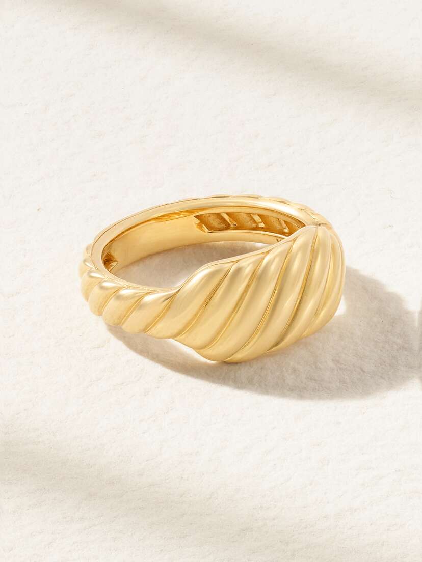David Yurman Sculpted Cable Contour 18-karat Gold Ring