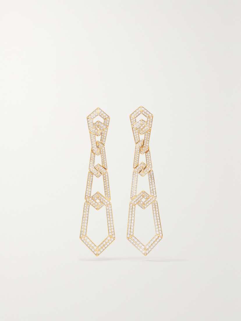 David Yurman Carlyle 18-karat Gold Diamond Earrings