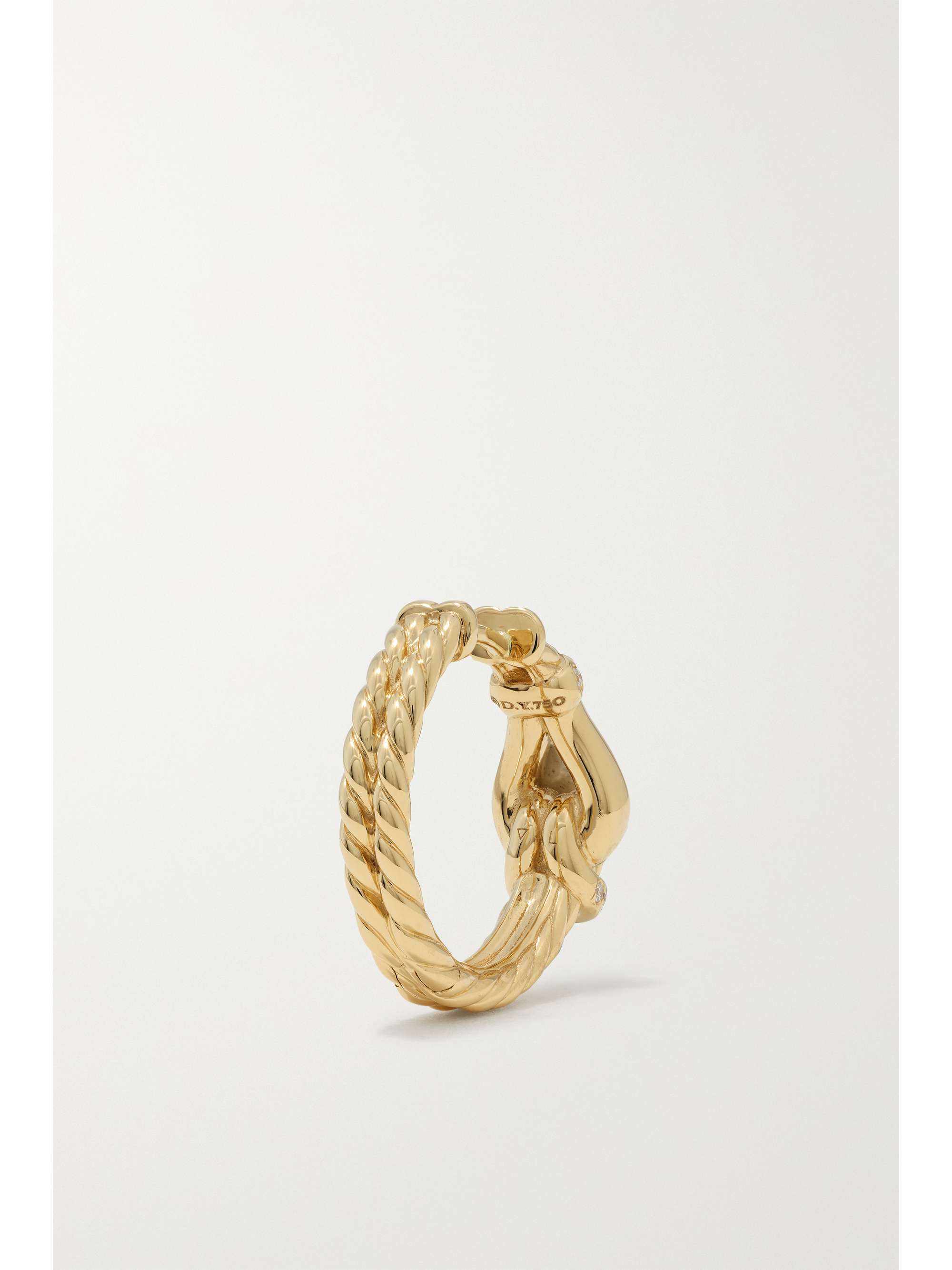 DAVID YURMAN Thoroughbred Loop Hoop 18-karat gold diamond earrings