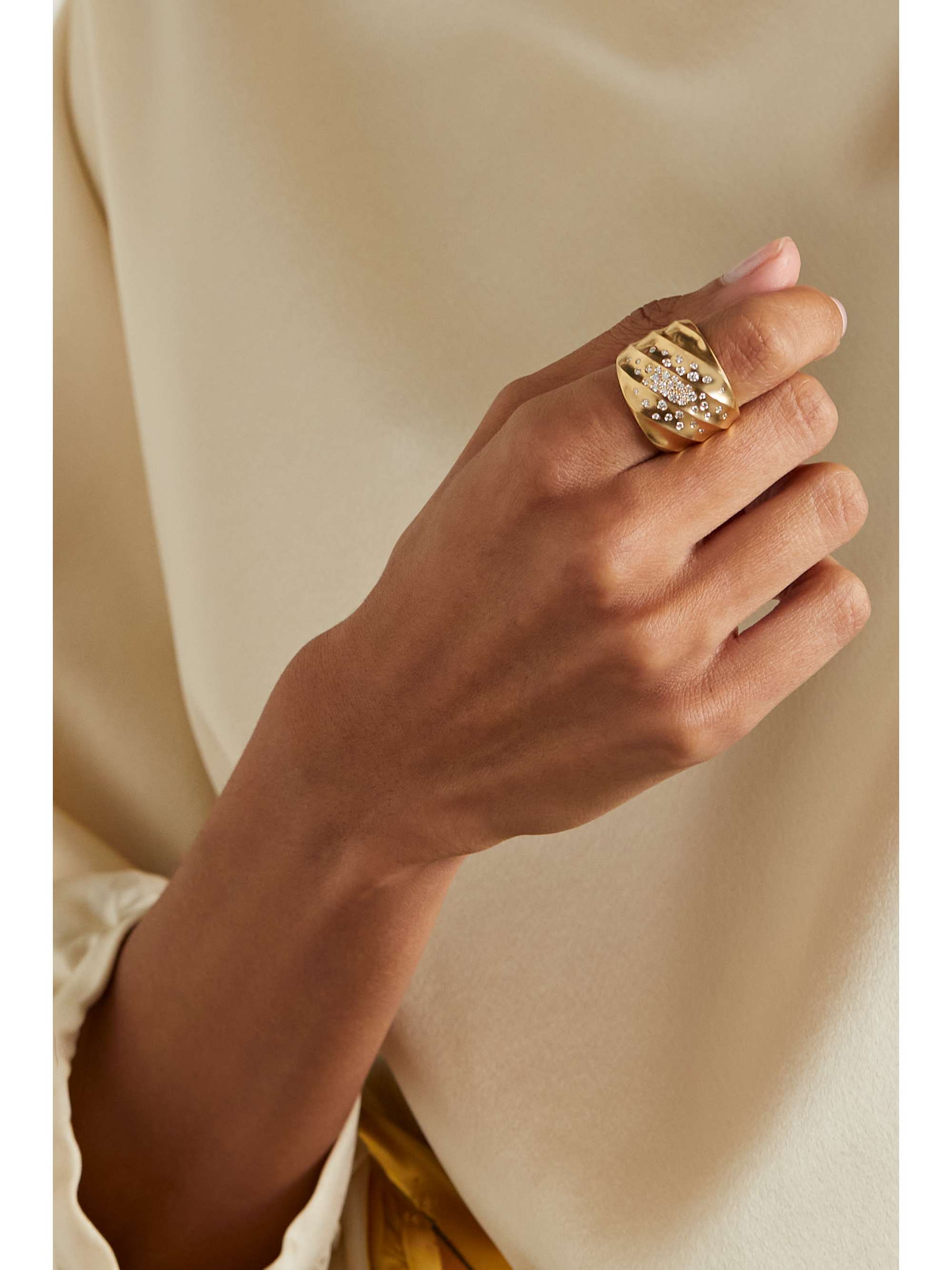 DAVID YURMAN Cable Edge 18-karat recycled gold diamond ring