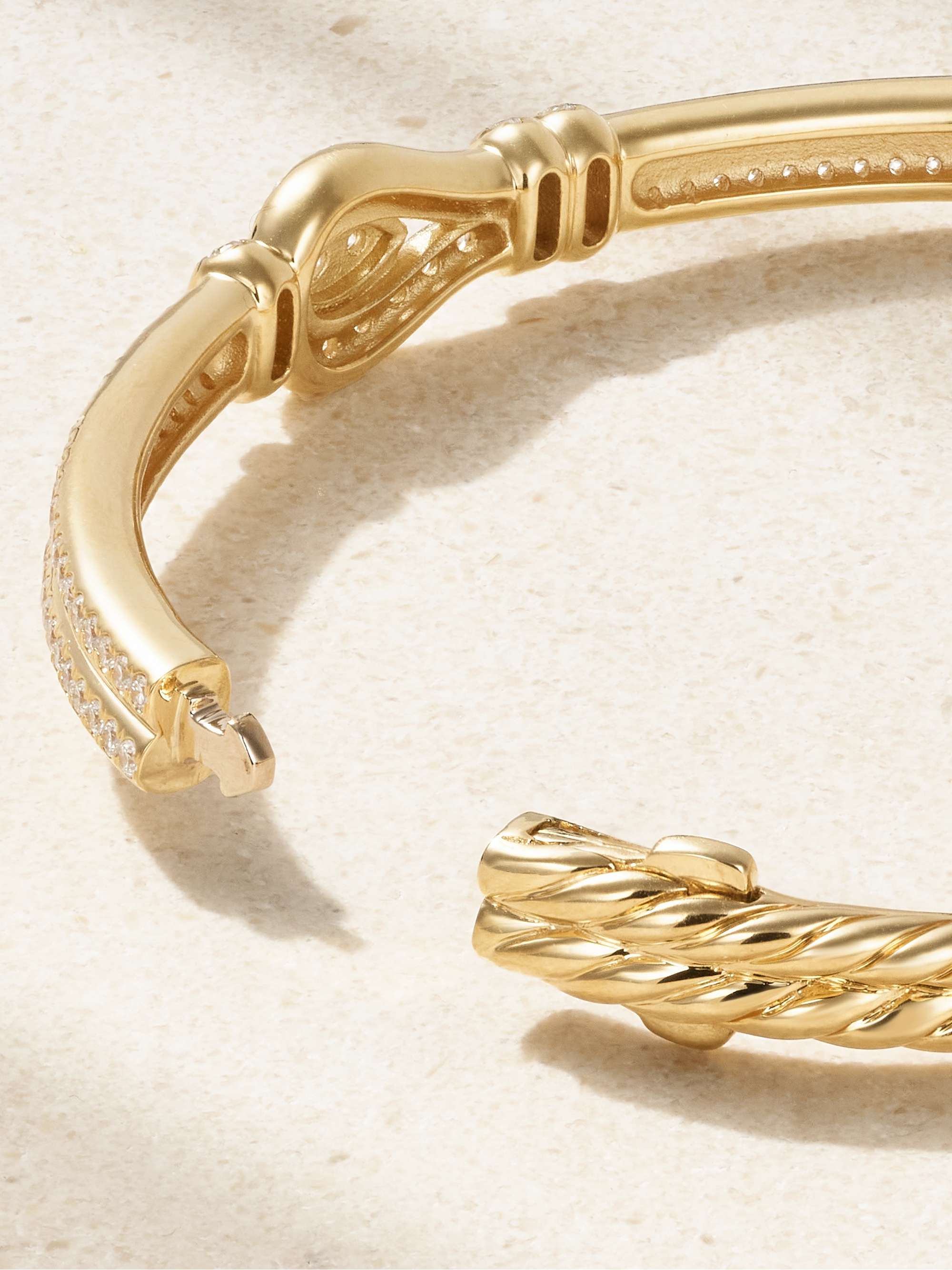 DAVID YURMAN Thoroughbred Loop 18-karat gold diamond bracelet
