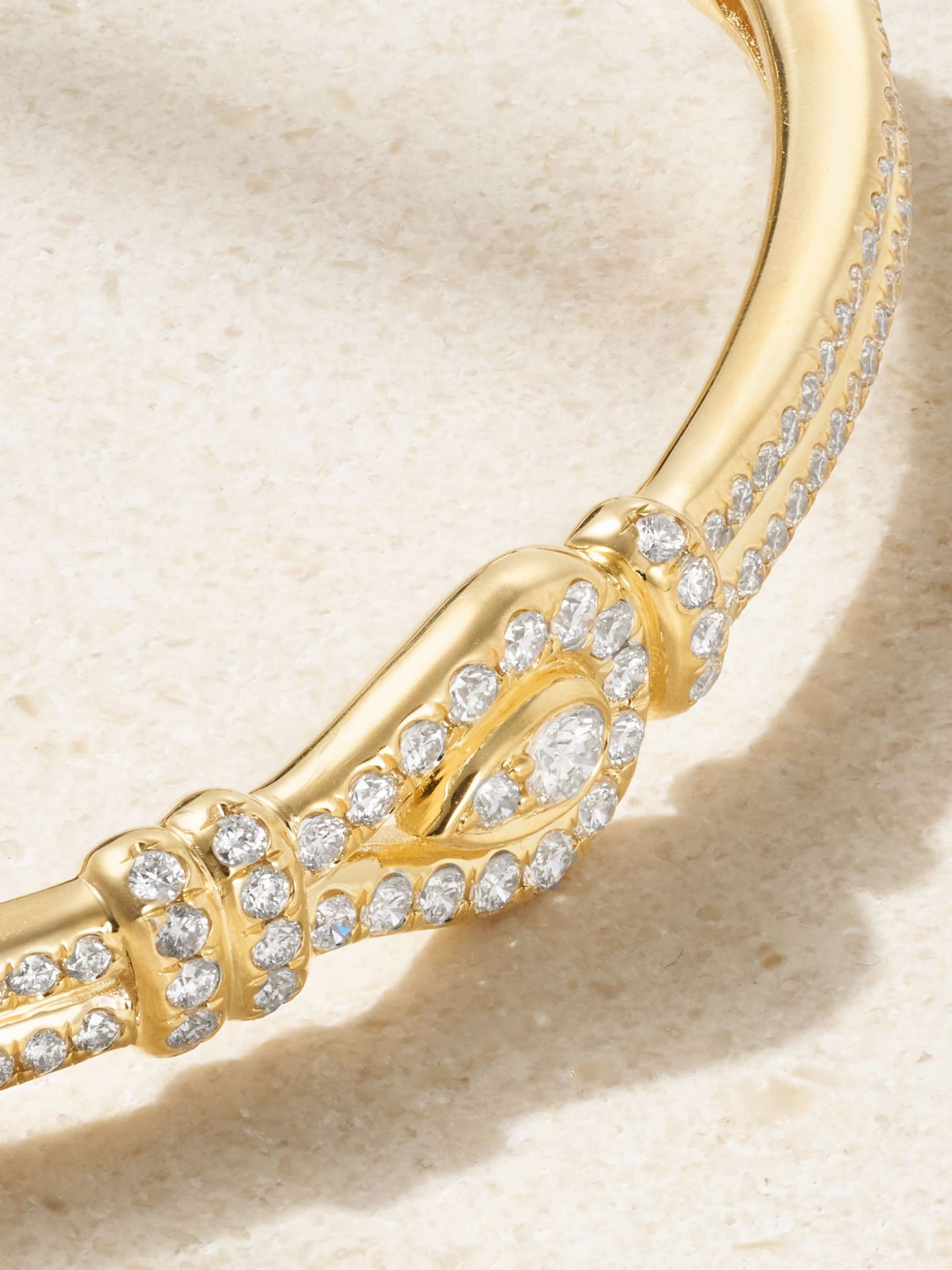 DAVID YURMAN Thoroughbred Loop 18-karat gold diamond bracelet