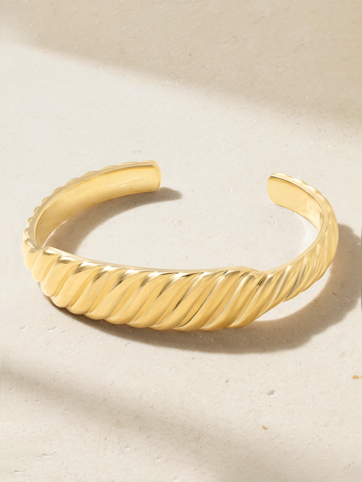 Shop David Yurman Sculpted Cable Contour 18-karat Gold Cuff