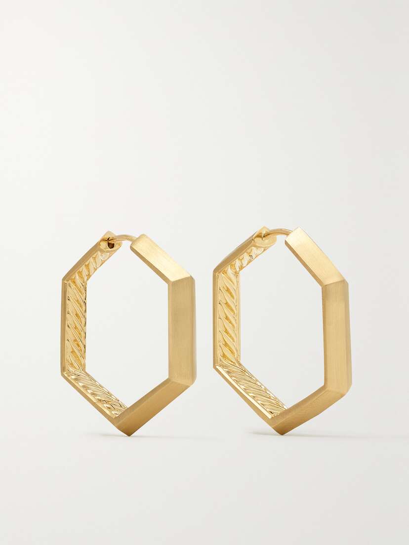 David Yurman Carlyle 18-karat Gold Hoop Earrings