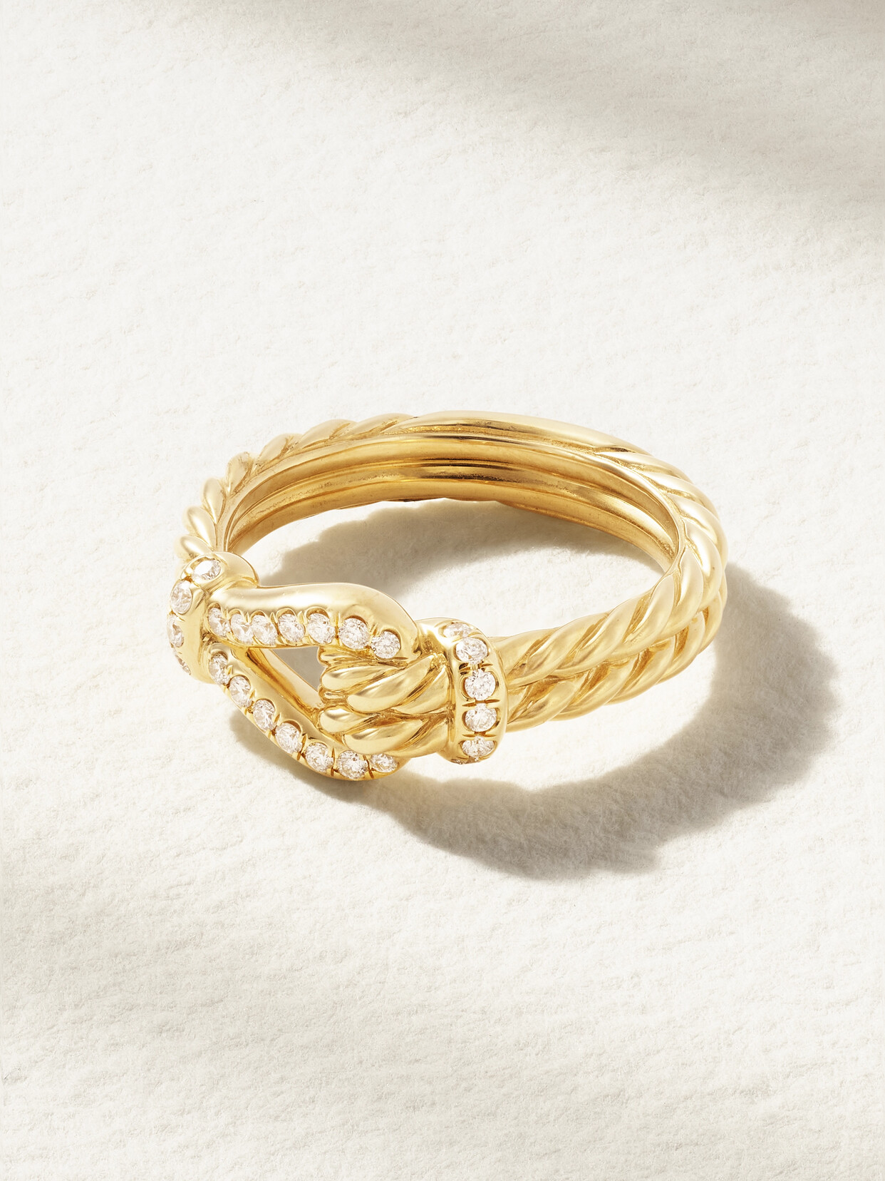David Yurman Thoroughbred Loop 18-karat Gold Diamond Ring - 7