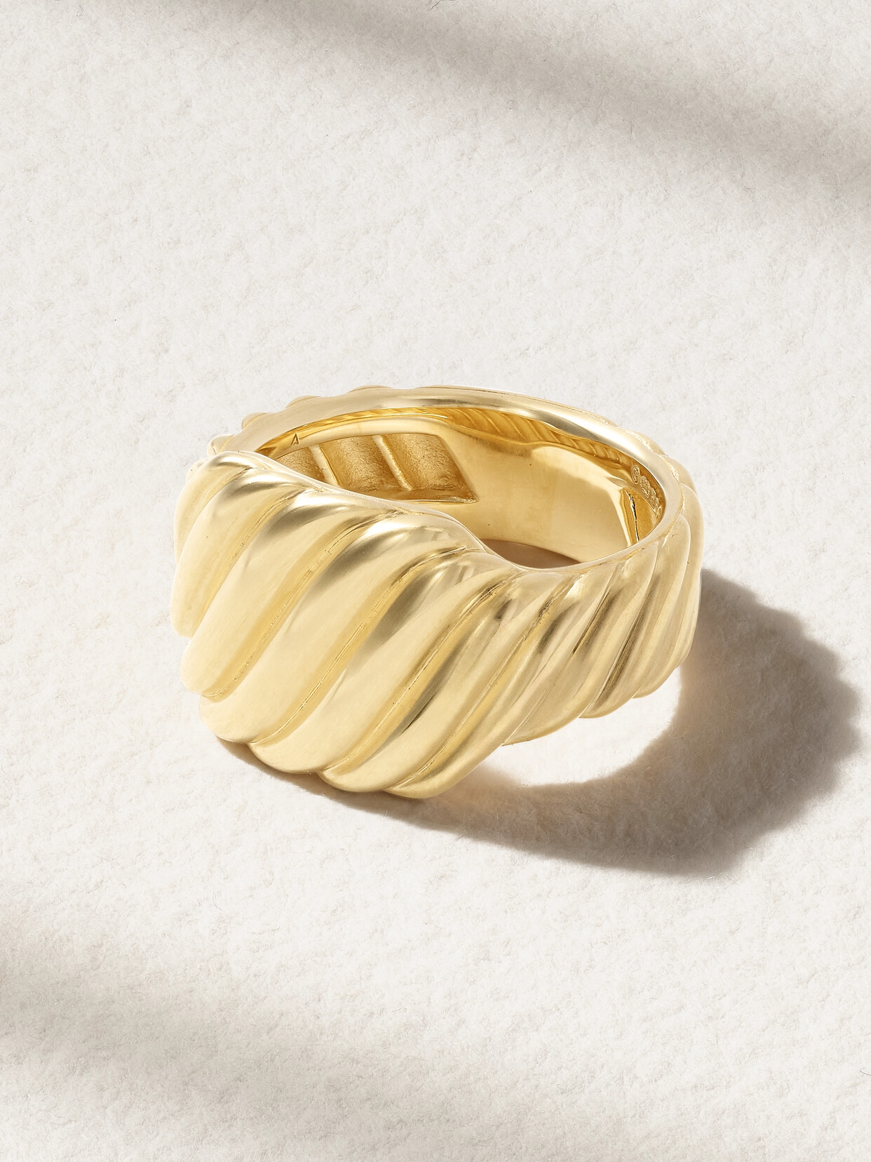 David Yurman Sculpted Cable Contour 18-karat Gold Ring - 7