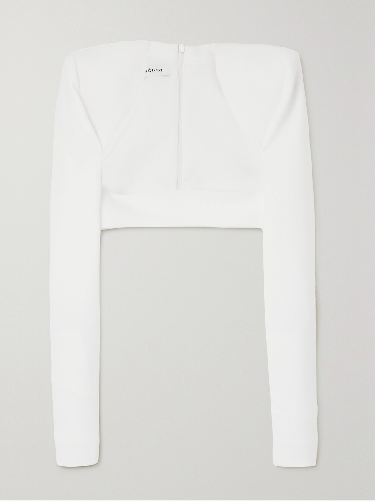 Mônot - Cropped Crepe Top - White