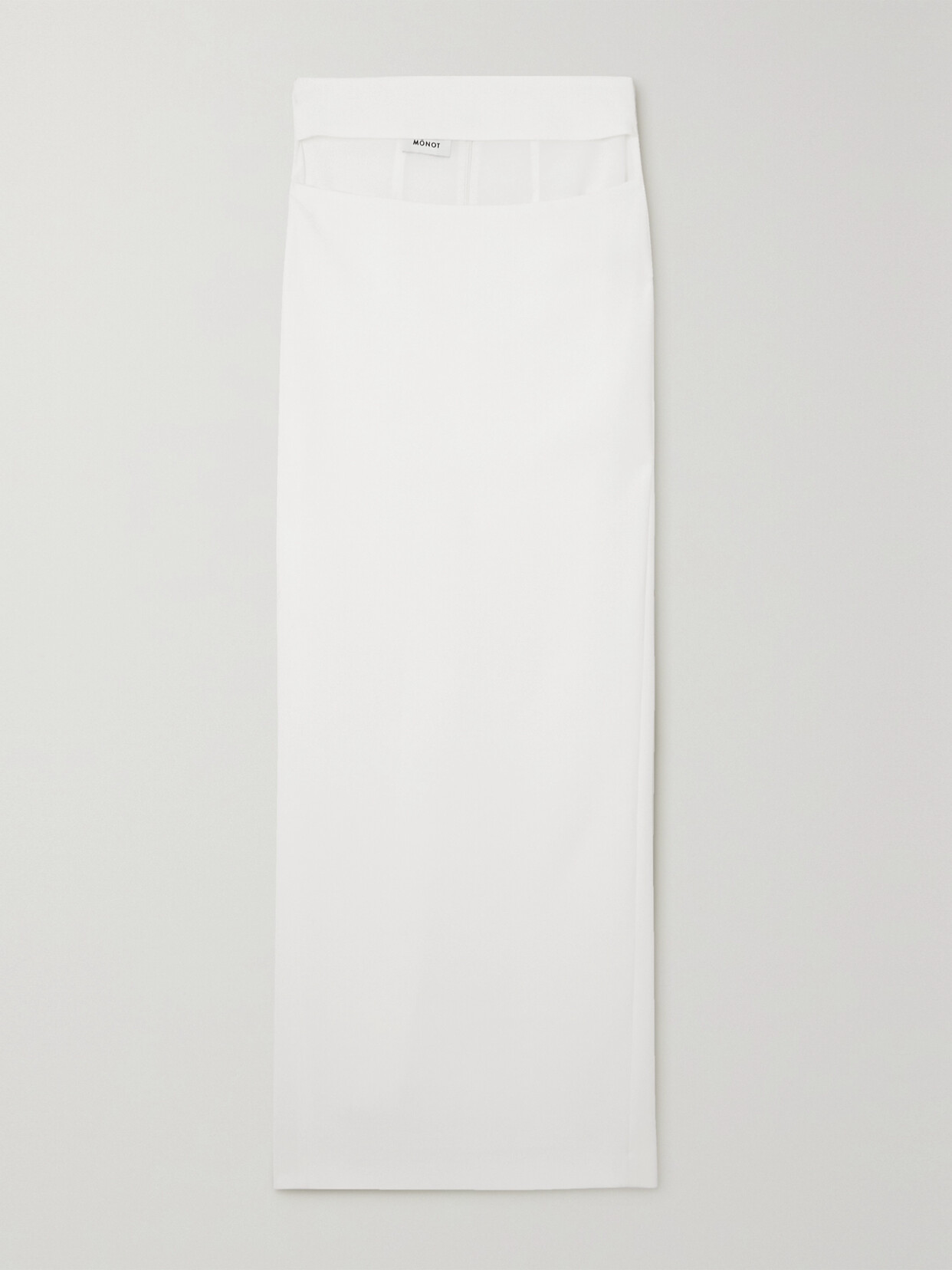 Monot Cutout Crepe Maxi Skirt In White