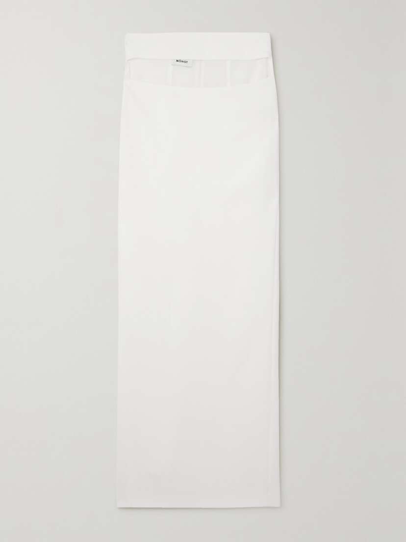 Mônot Cutout Crepe Maxi Skirt