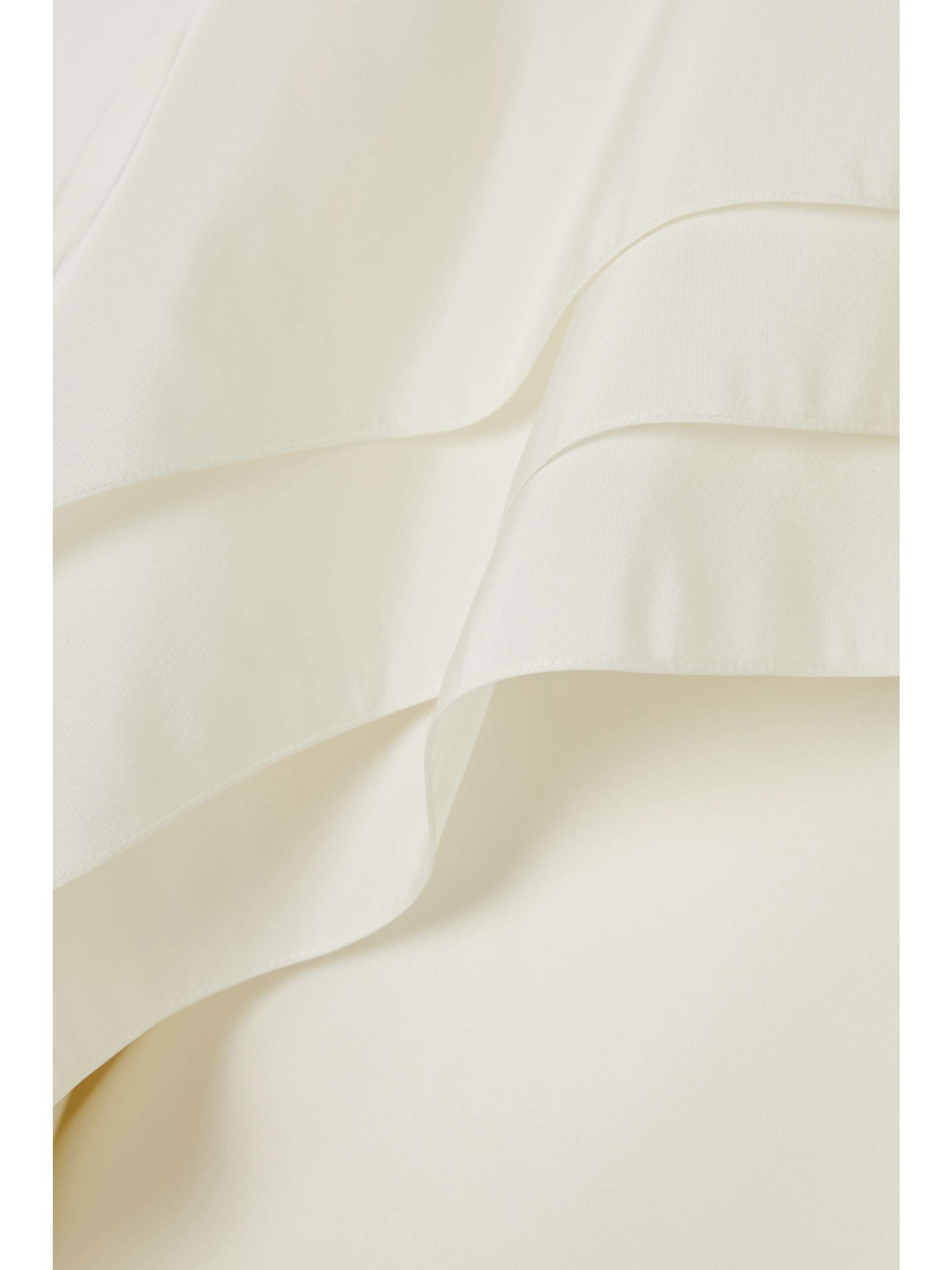 CAROLINA HERRERA Strapless ruffled tiered silk-faille gown