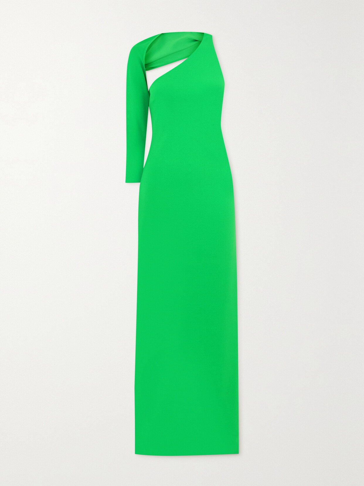 Solace London - Saren One-shoulder Stretch-crepe Gown - Green