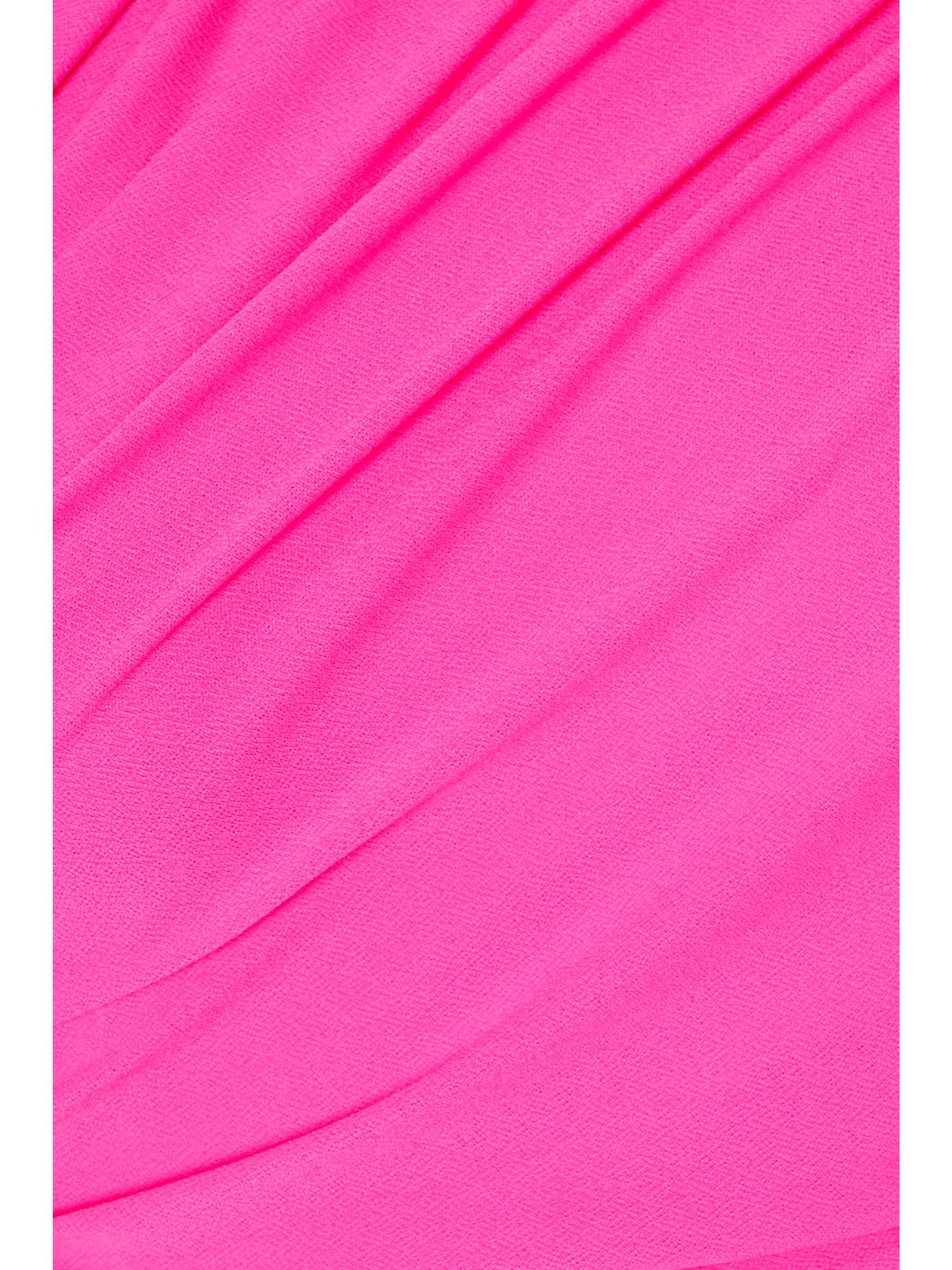 SOLACE LONDON Amaya one-shoulder ruched jersey-crepe midi dress