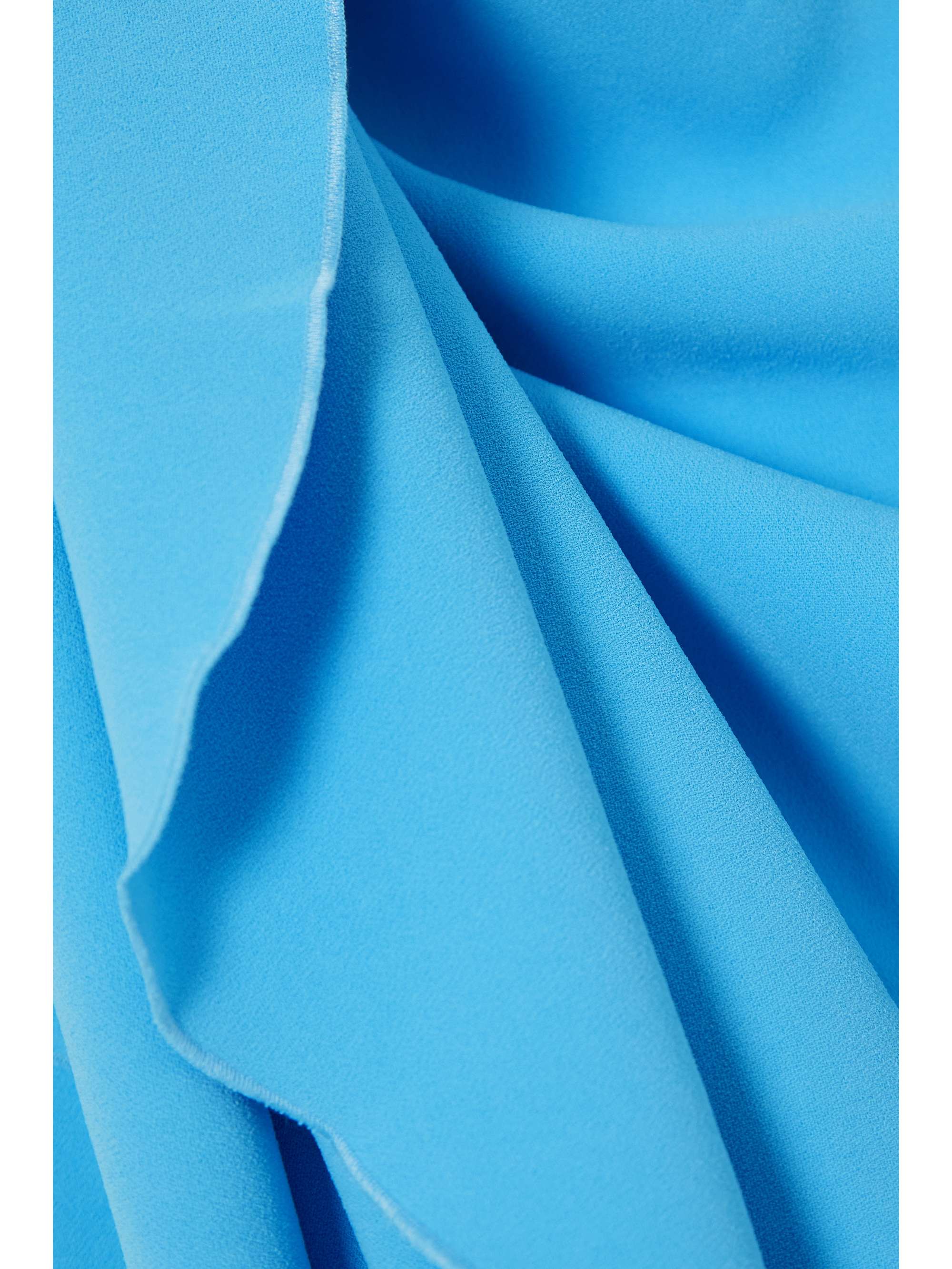 SOLACE LONDON Mila asymmetric strapless draped crepe dress