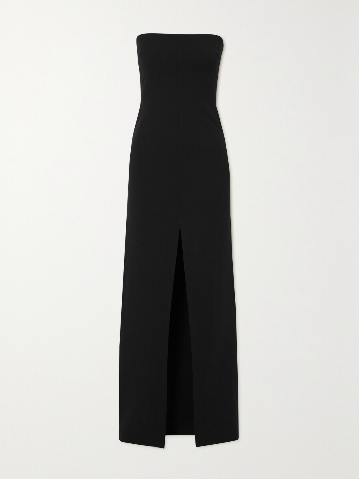 Shop Solace London Bysha Strapless Stretch-crepe Maxi Dress In Black