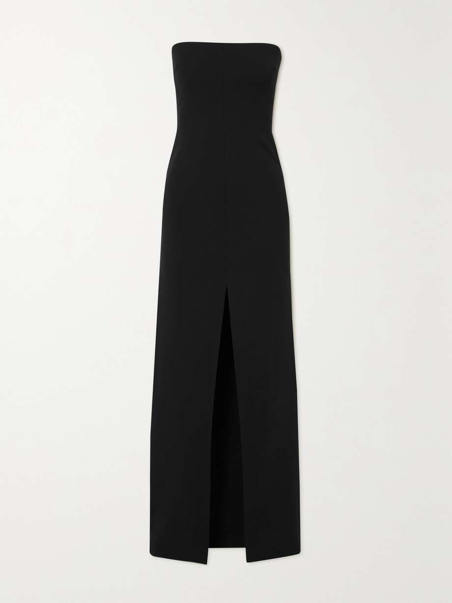 bysha strapless stretch-crepe maxi dress