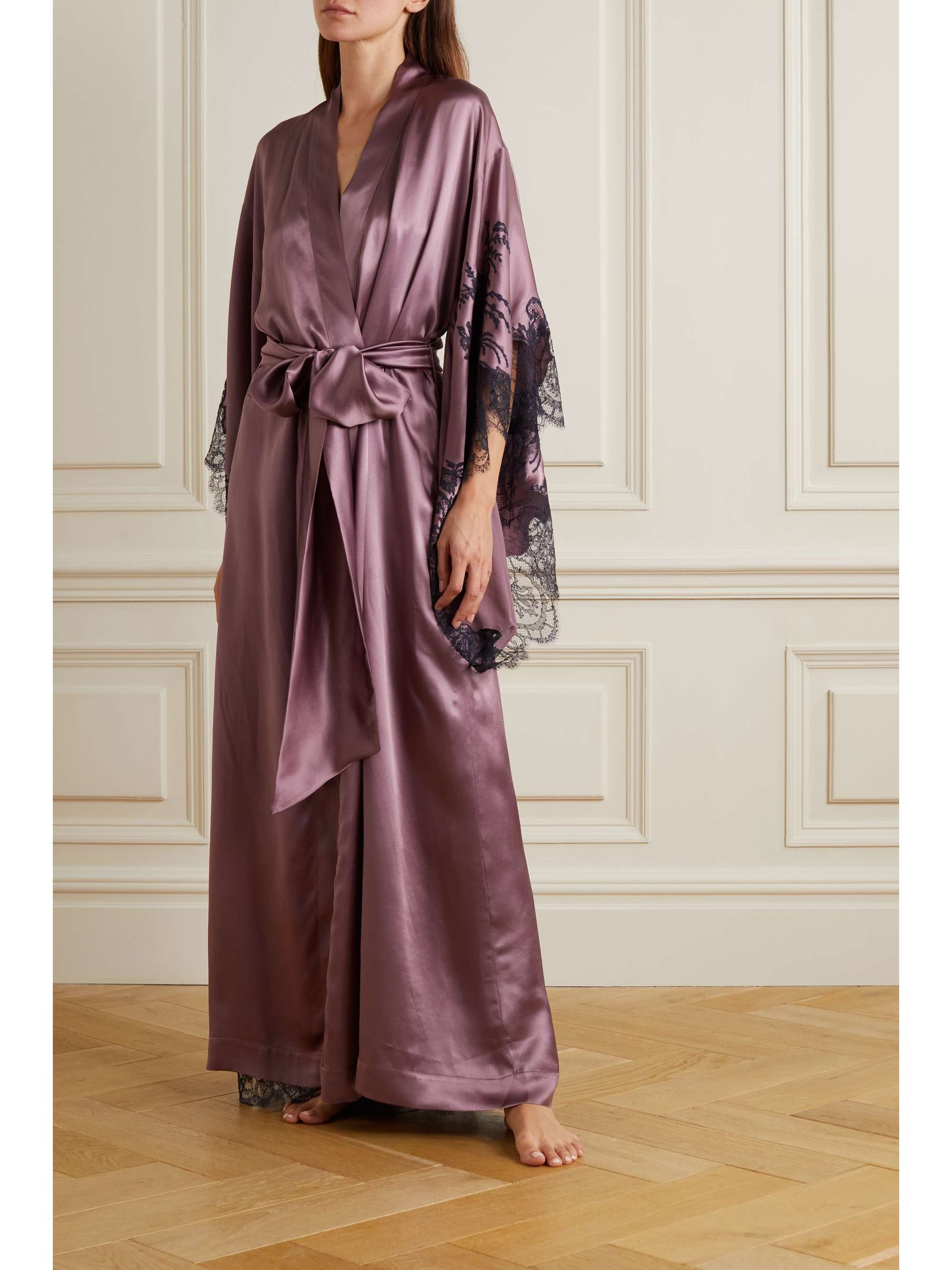 Belted Printed Silksatin Robe ubicaciondepersonas.cdmx.gob.mx