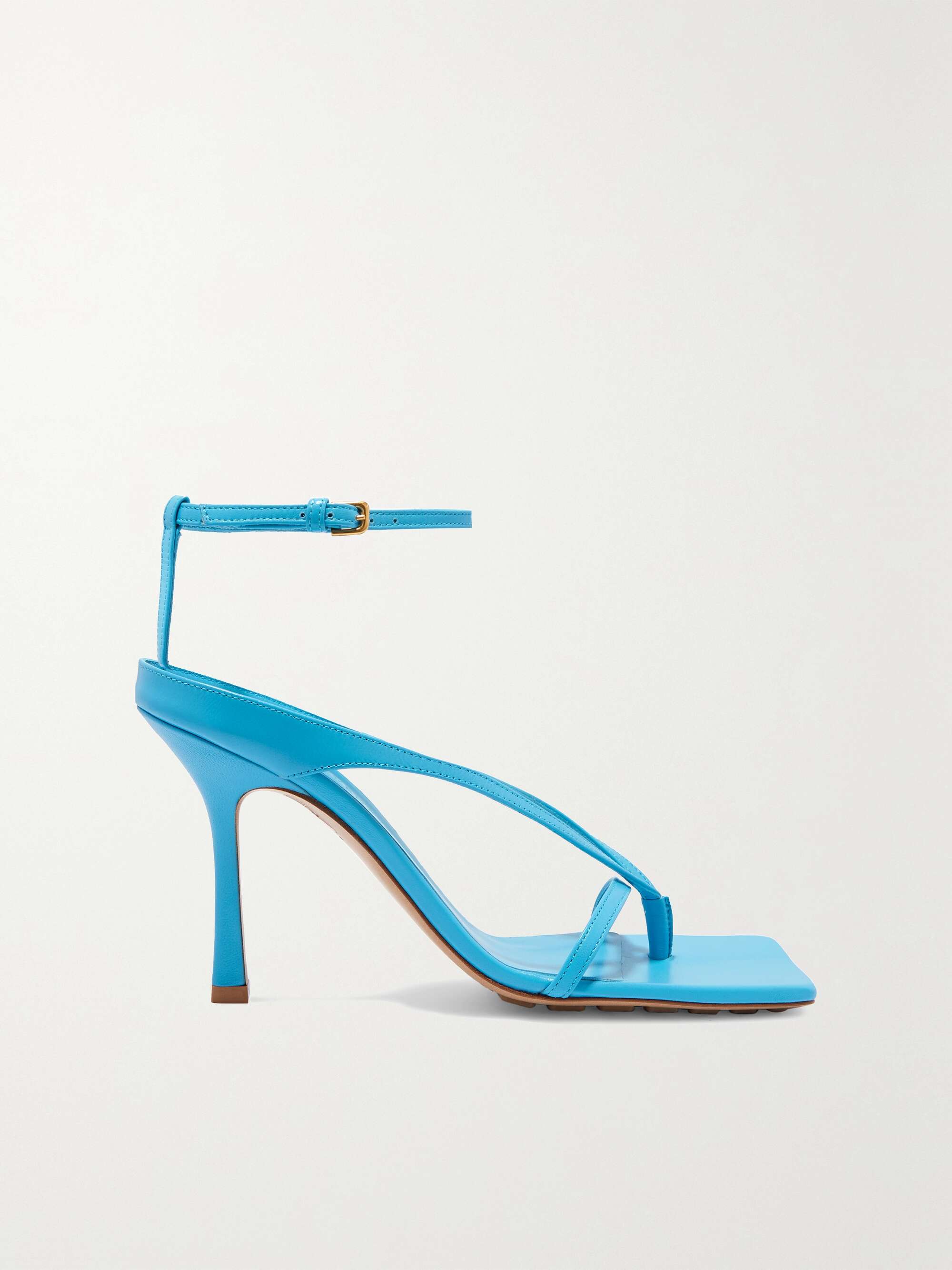 Blue Leather sandals | BOTTEGA VENETA | NET-A-PORTER