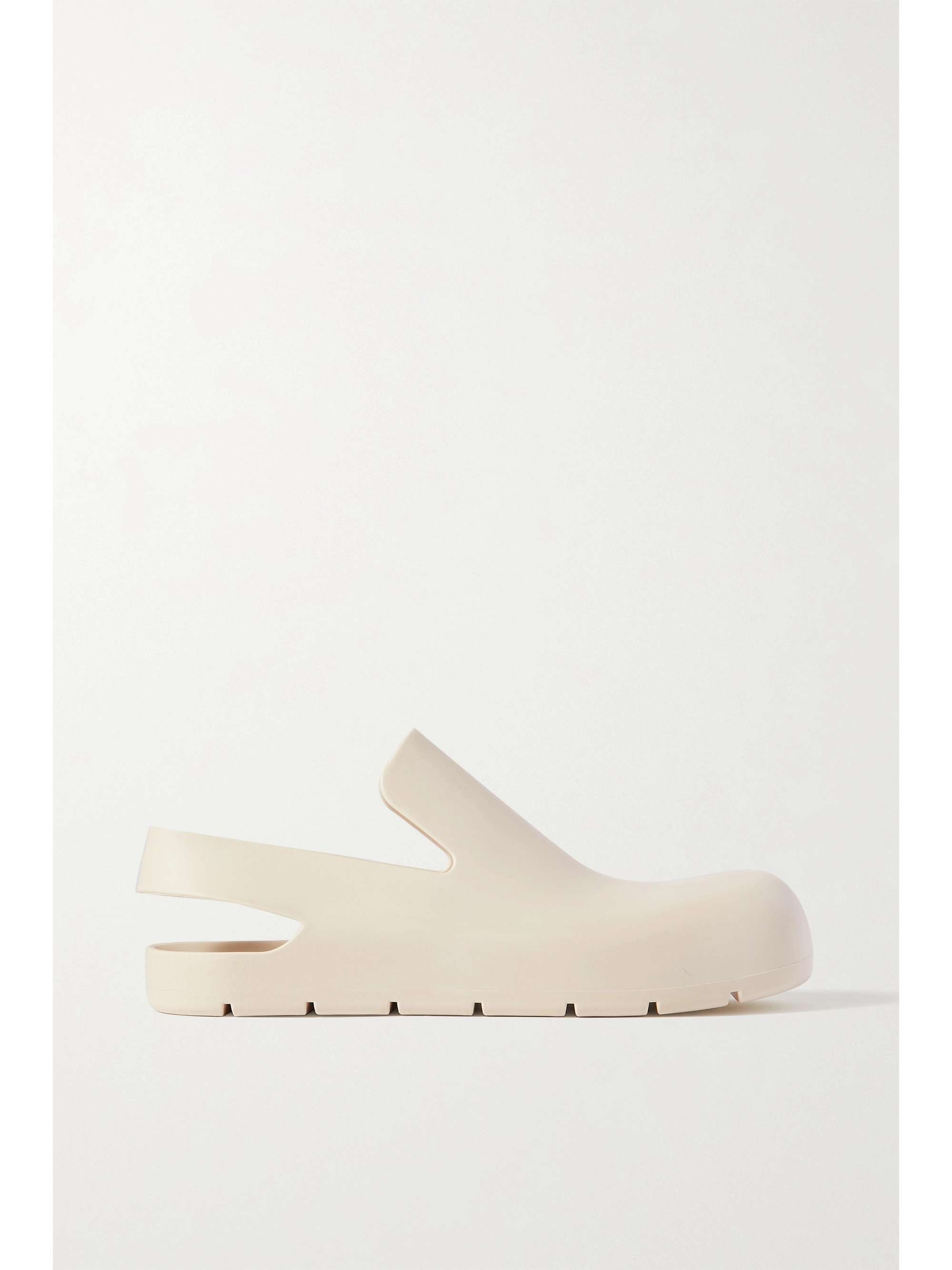 Beige Puddle rubber slingback clogs 