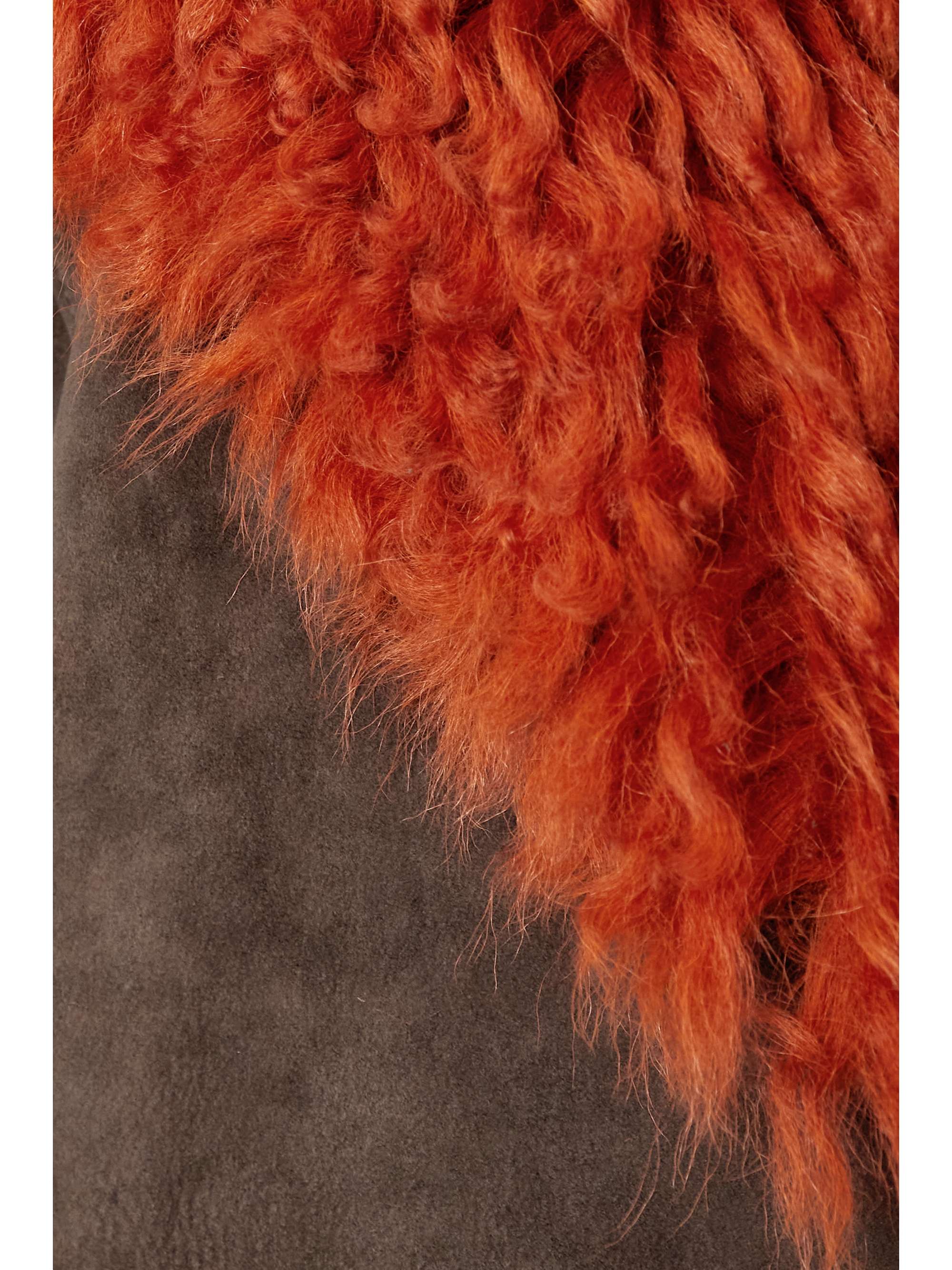 ACNE STUDIOS Shearling-trimmed suede jacket