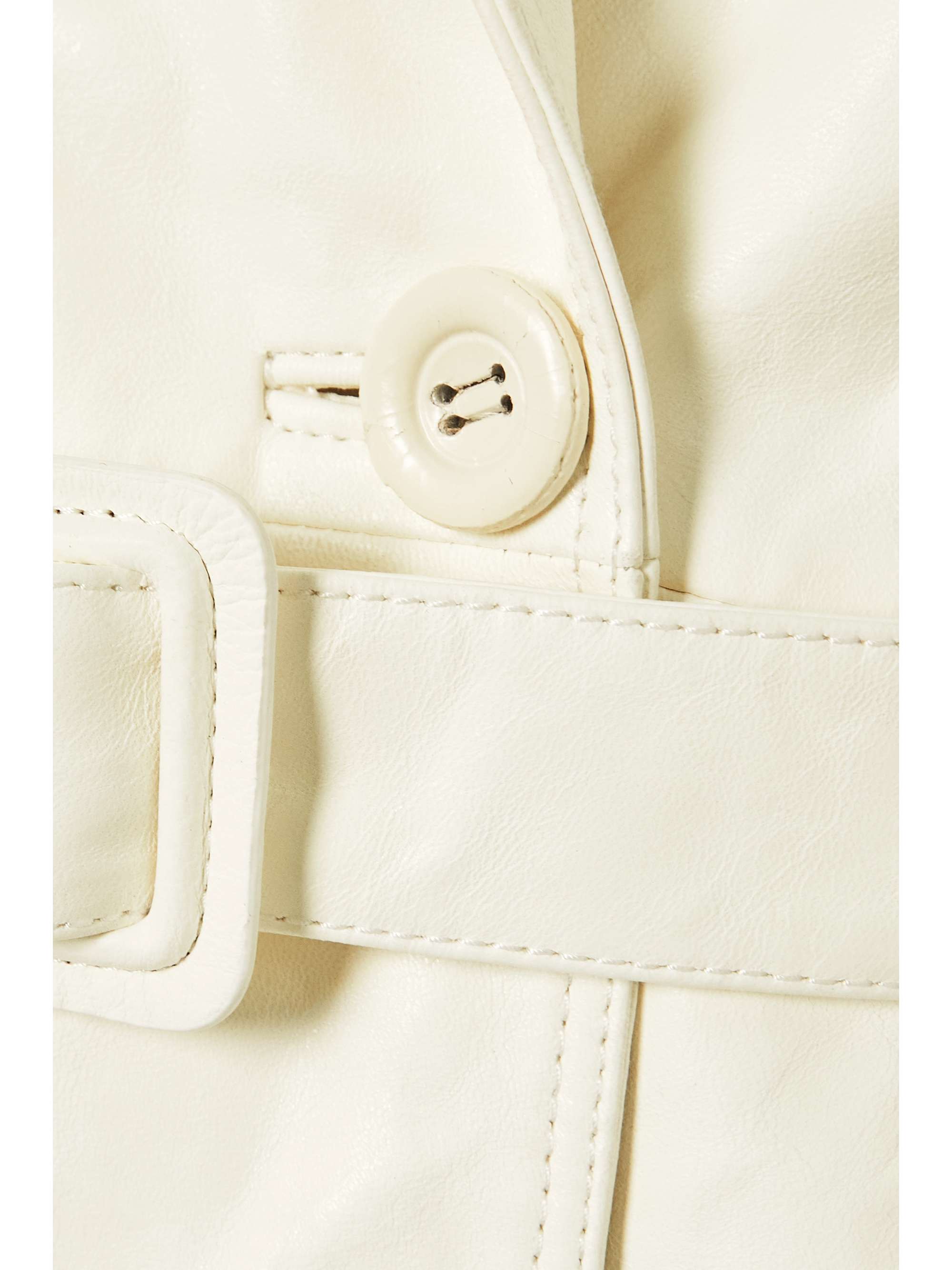 ACNE STUDIOS Double-breasted leather trench coat