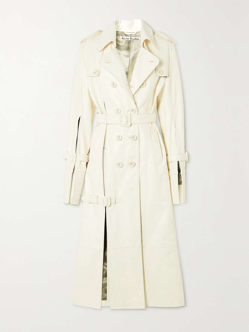 Acne Studios Double-breasted Leather Trench Coat