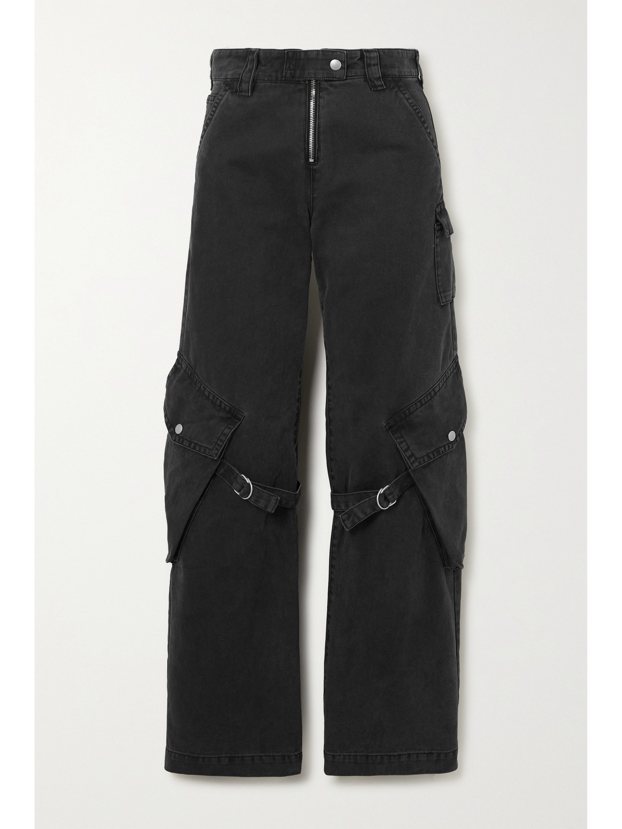 ACNE STUDIOS WASHED COTTON-CANVAS WIDE-LEG CARGO TROUSERS