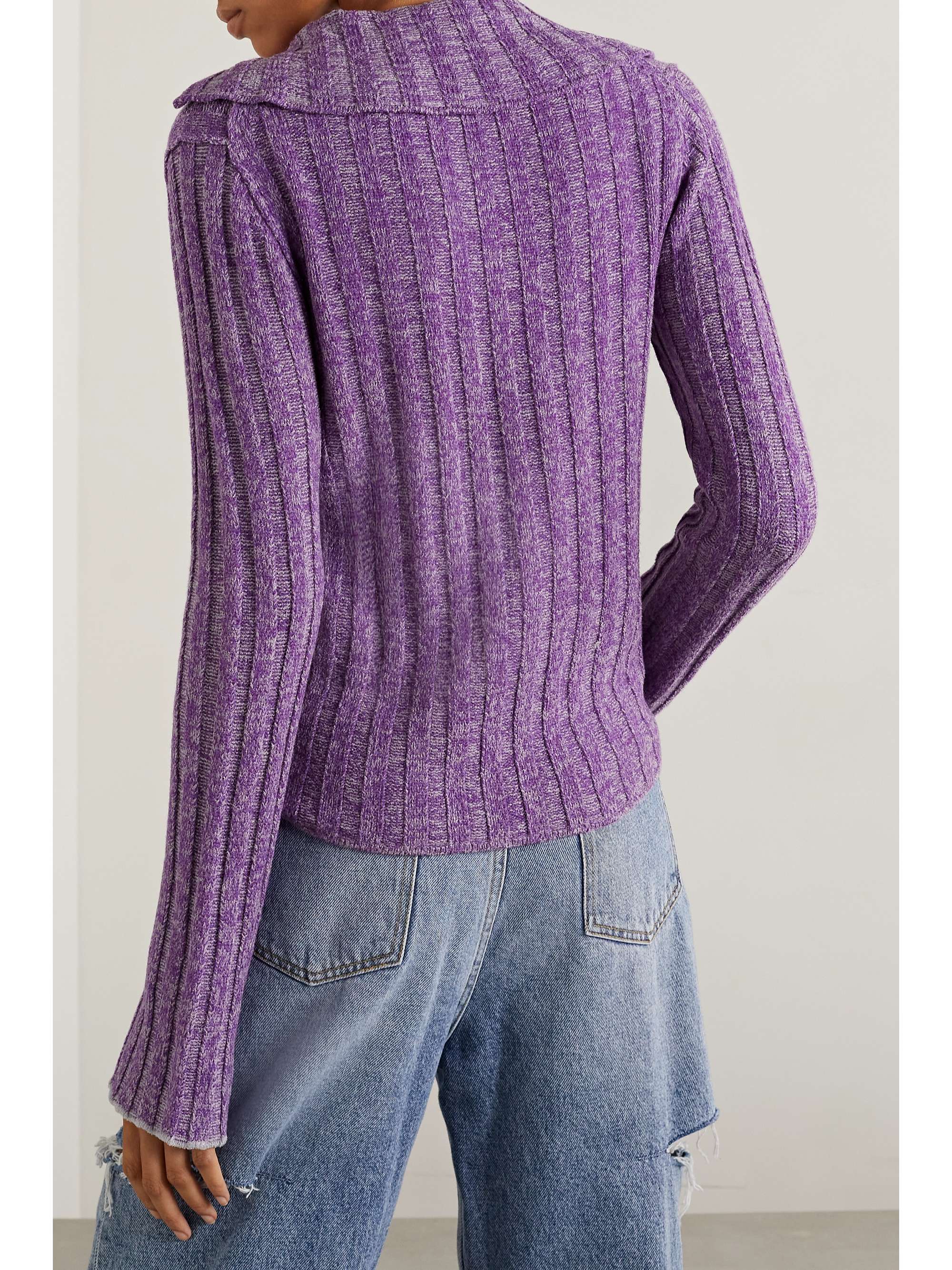 ACNE STUDIOS Ribbed wool-blend polo sweater