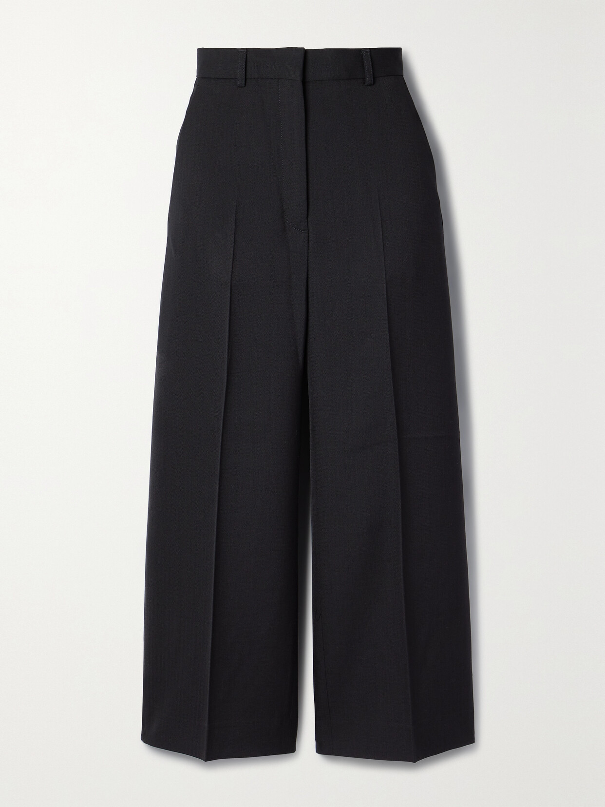 Acne Studios Cropped Woven Straight-leg Pants In Black