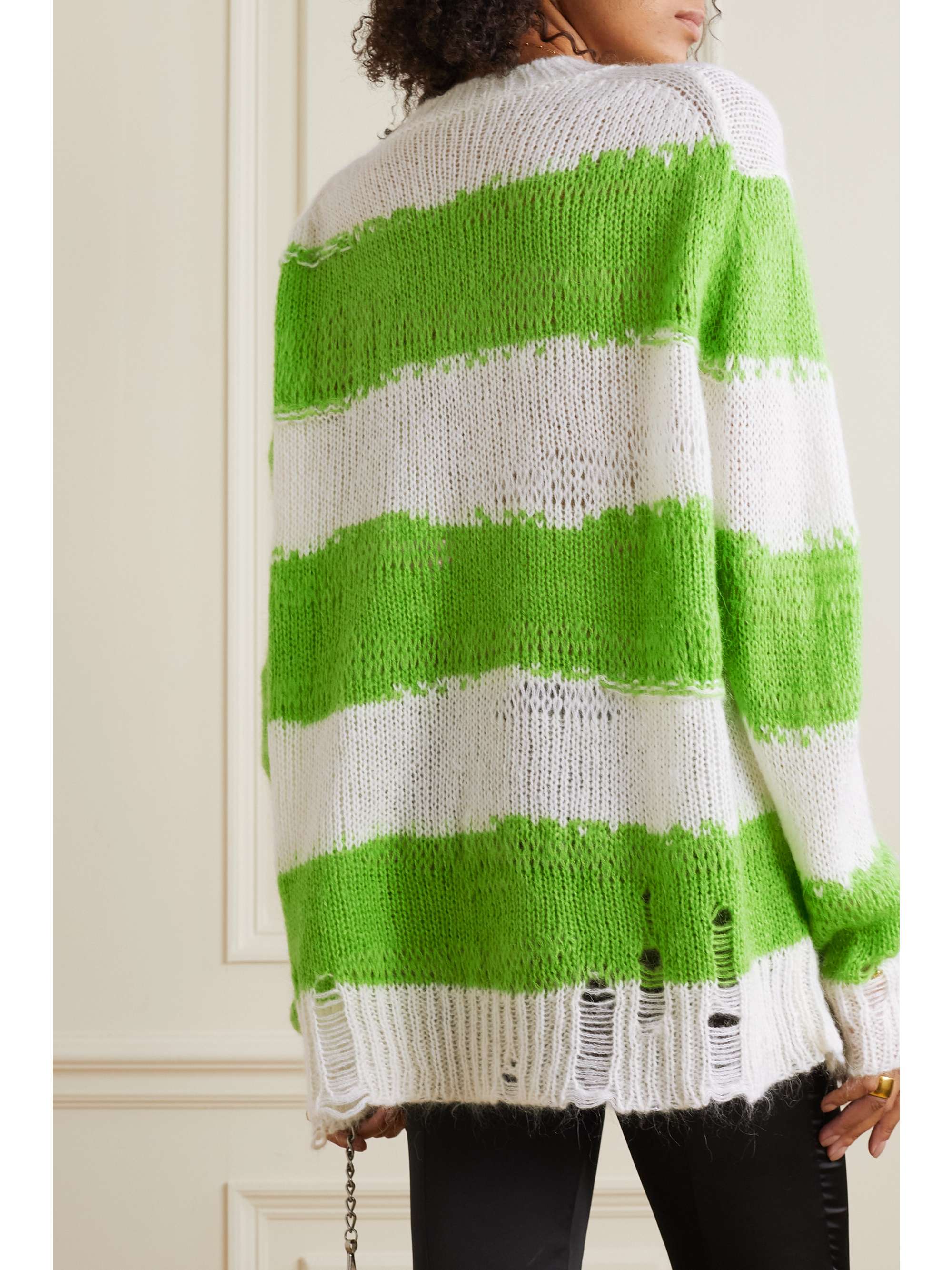 ACNE STUDIOS Striped knitted sweater NETAPORTER US