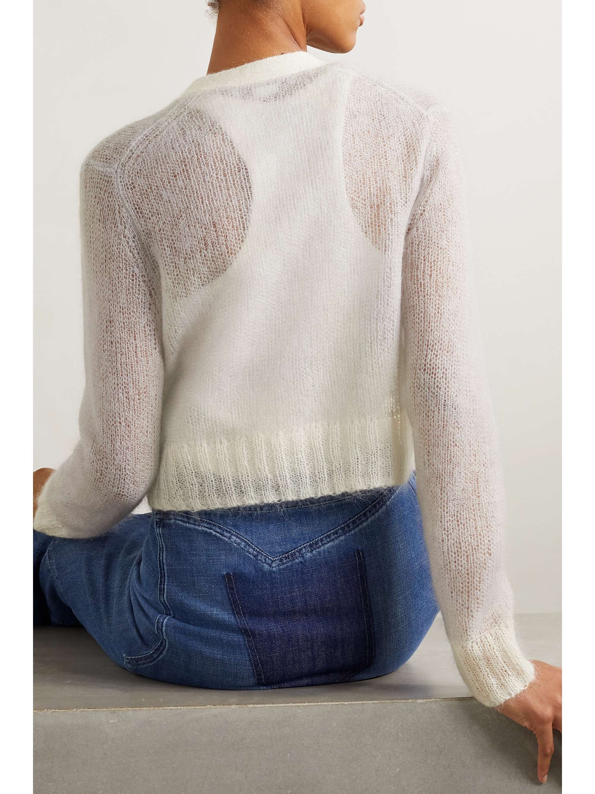 ACNE STUDIOS Cropped mohair-blend cardigan | NET-A-PORTER
