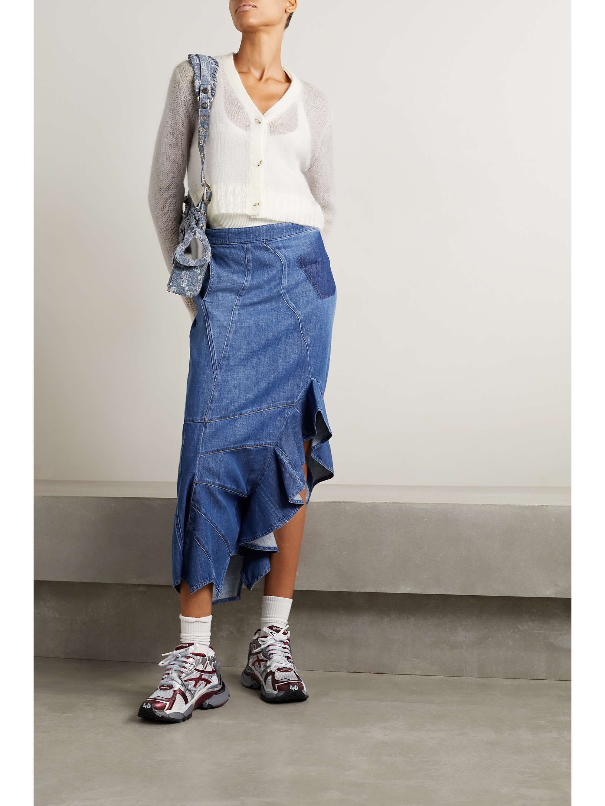 ACNE STUDIOS Cropped mohair-blend cardigan | NET-A-PORTER