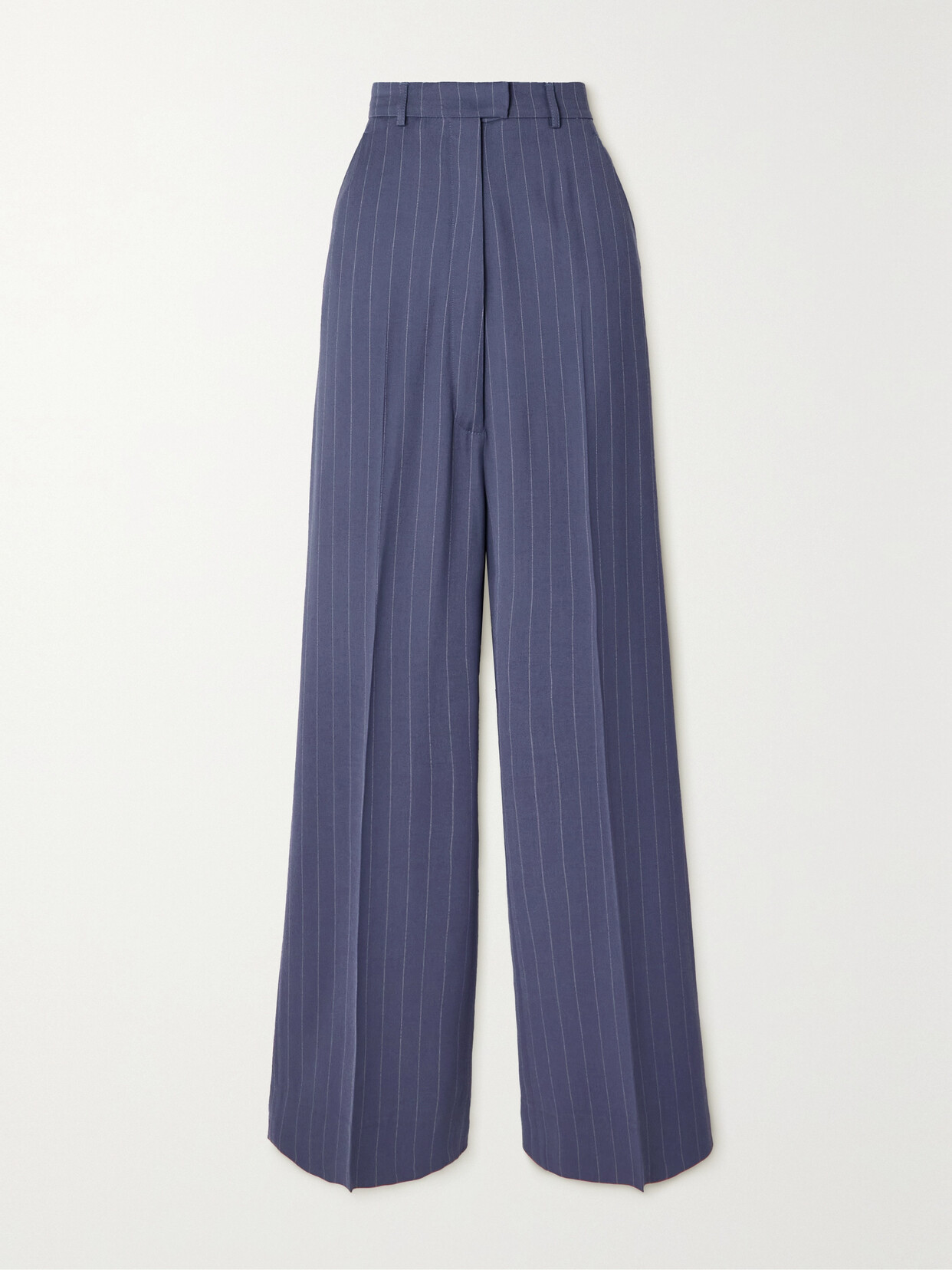 Acne Studios Pinstriped Woven Wide-leg Trousers In Blue