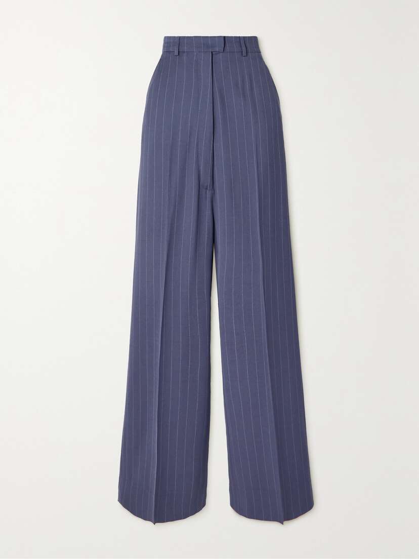 Acne Studios Pinstriped Woven Wide-leg Pants
