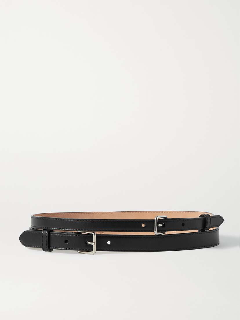McQueen Double-strap Leather Waist Belt