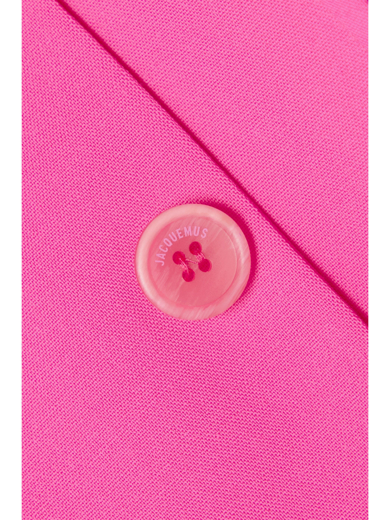 Shop Jacquemus Neon Wool-blend Blazer In Pink