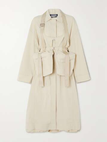 자크뮈스 코트 JACQUEMUS Carozzu convertible cotton-blend coat,Ecru