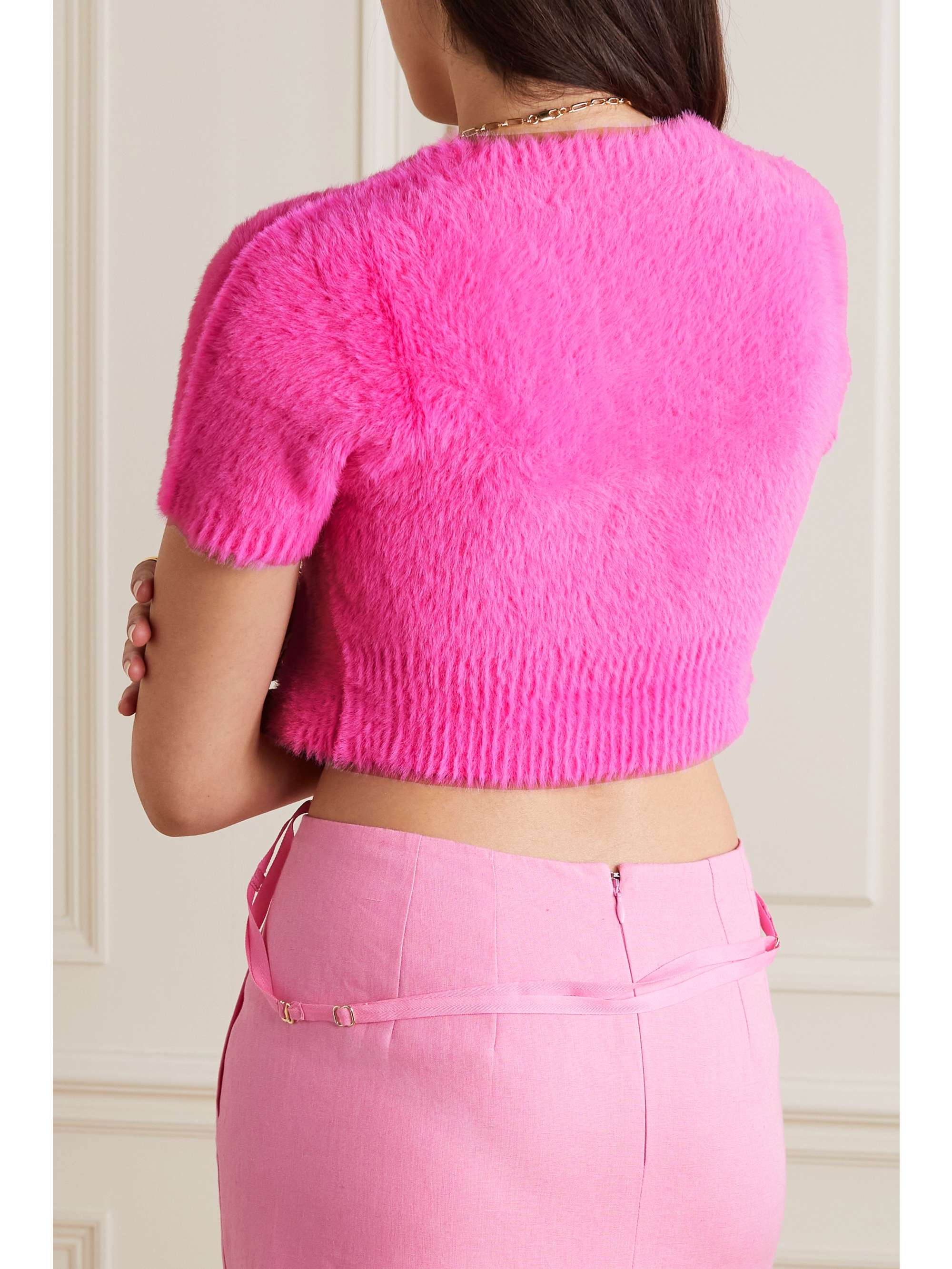 JACQUEMUS ブラッシュドニット クロップド カーディガン