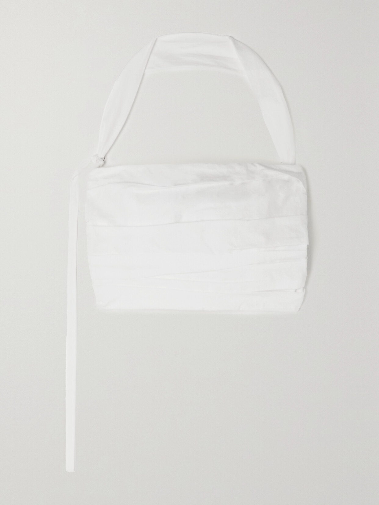 Jacquemus Amidu Cropped Cotton-poplin Halterneck Top - White