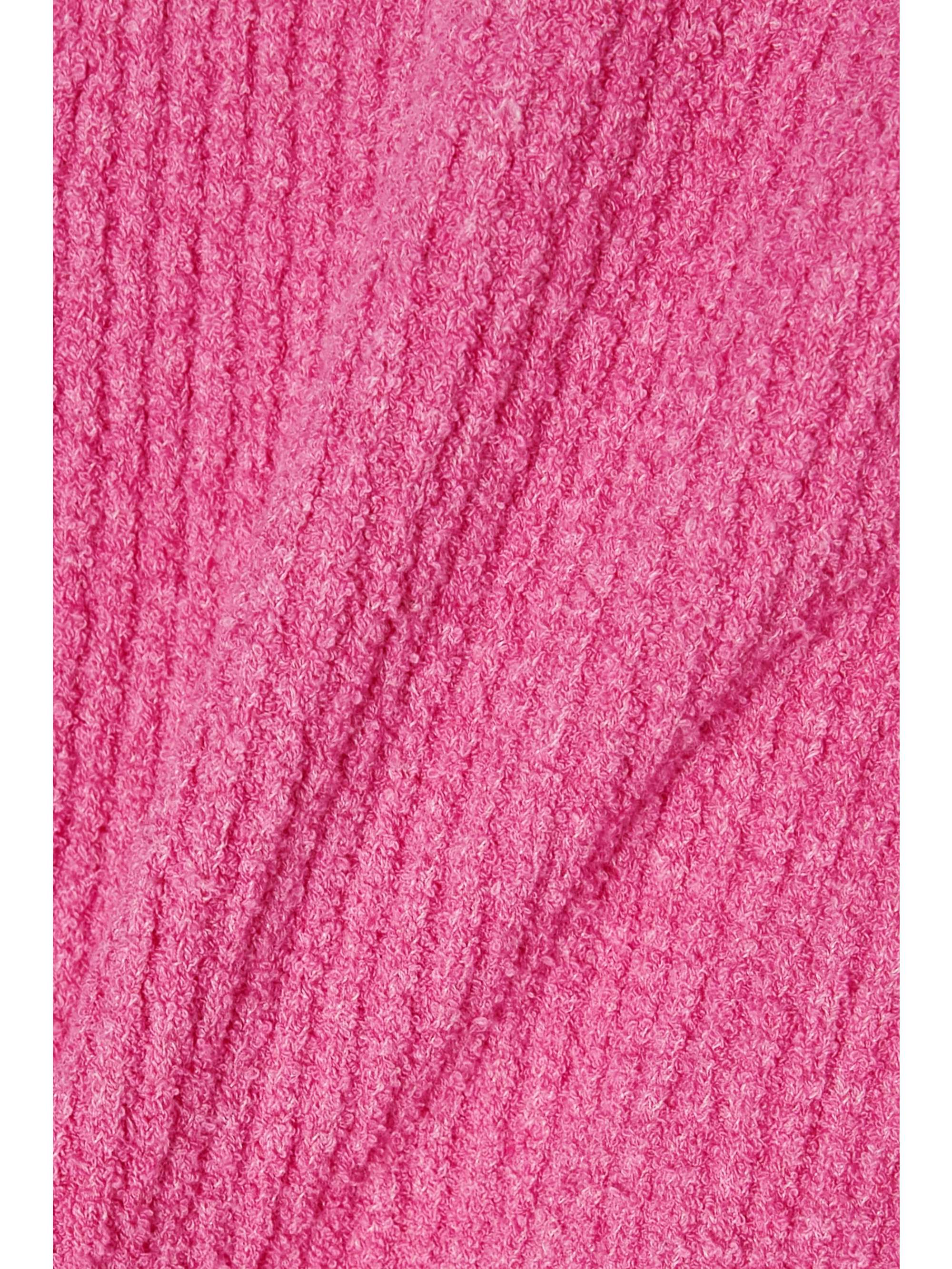 JACQUEMUS Noué cropped twist-front ribbed cotton-blend jersey top