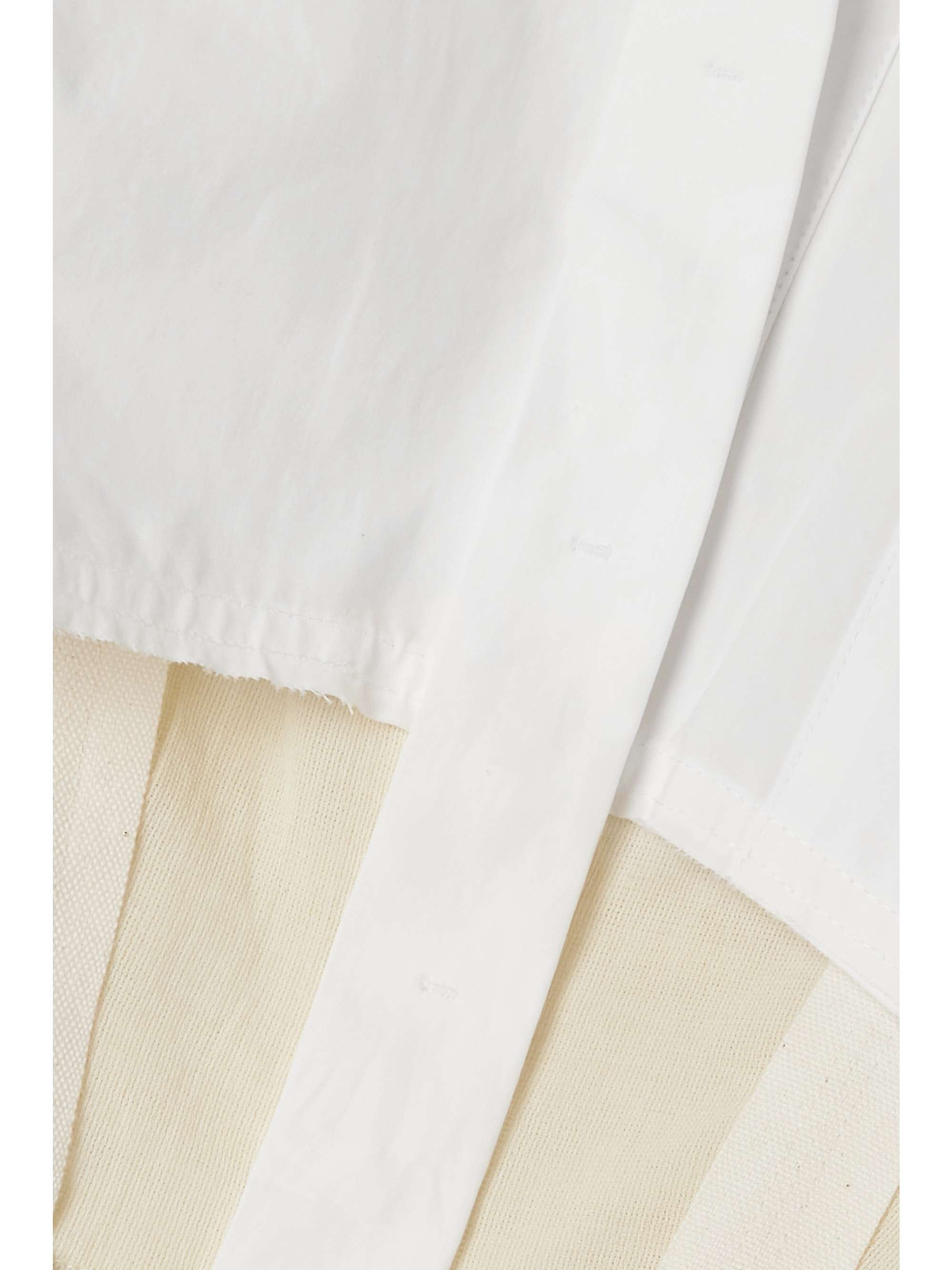 JACQUEMUS Cinta layered distressed cotton-poplin and gauze shirt