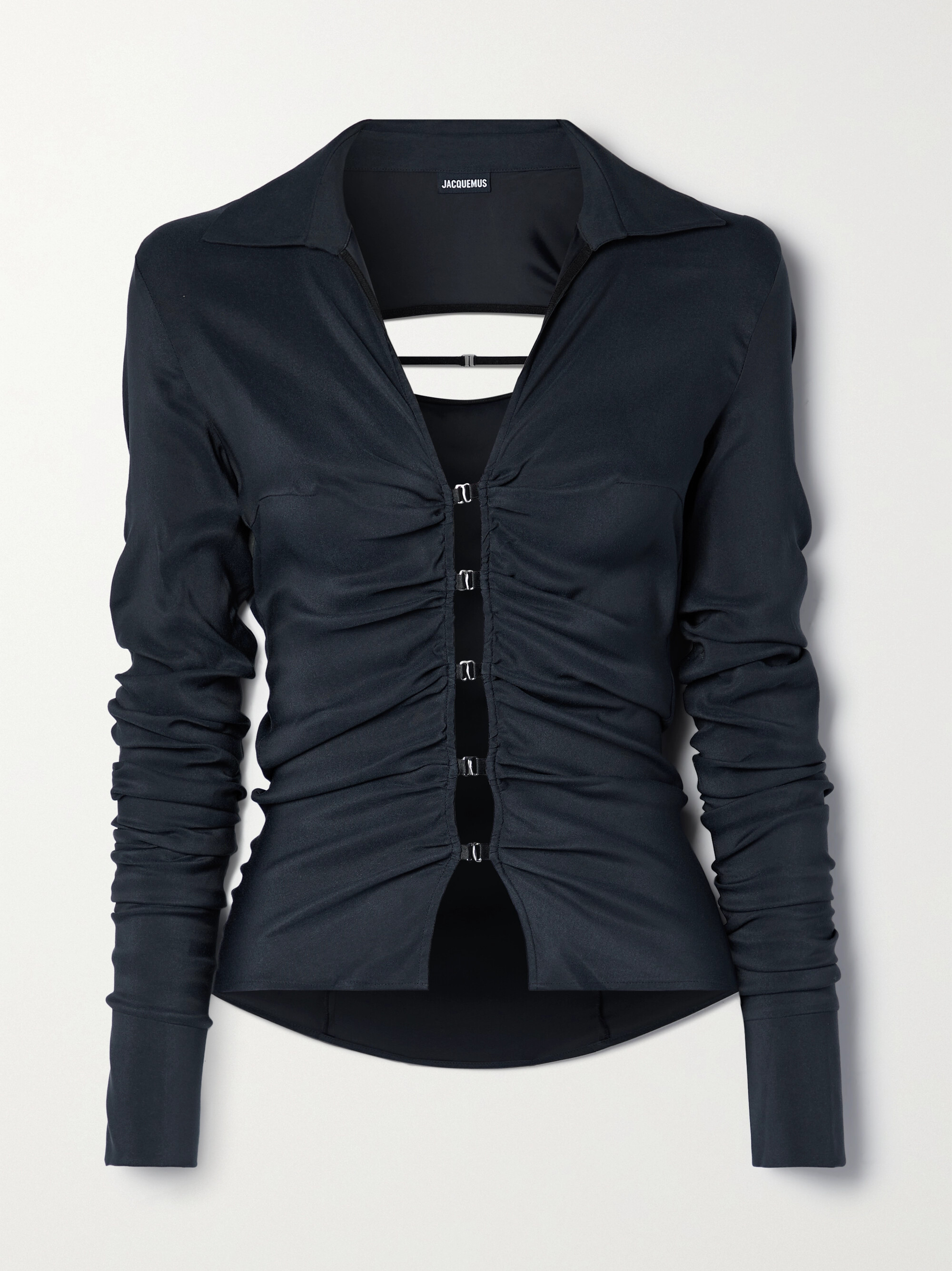 Jacquemus Soffio cutout ruched stretch-jersey top thumbnail