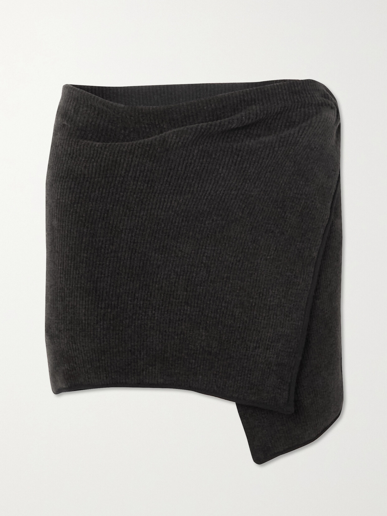 Jacquemus Bagnu Wrap-effect Cotton-blend Chenille Mini Skirt - Brown