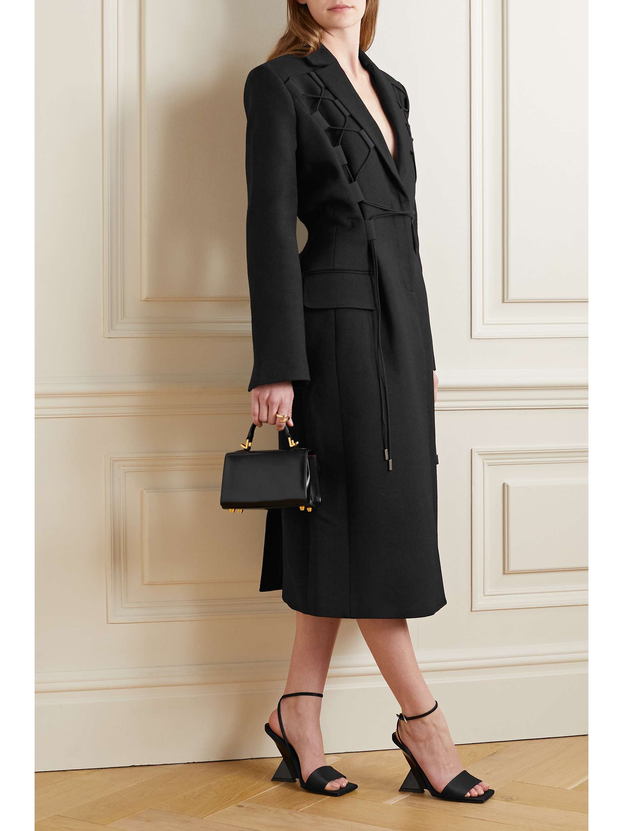 JACQUEMUS Le Manteau Lacciu tie-detailed wool-twill coat