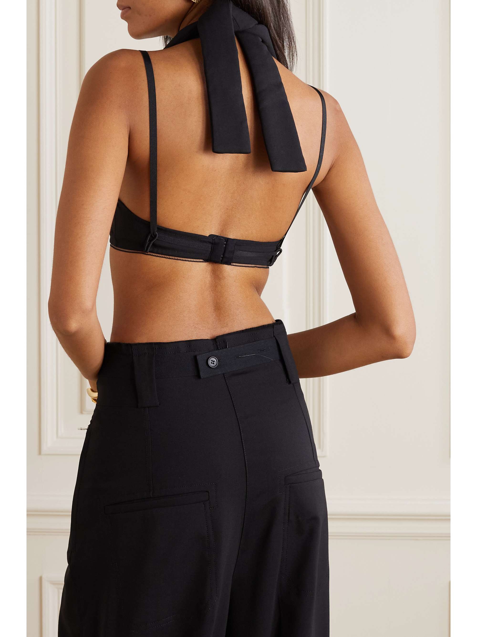 JACQUEMUS Cuscinu wool-blend halterneck bra top