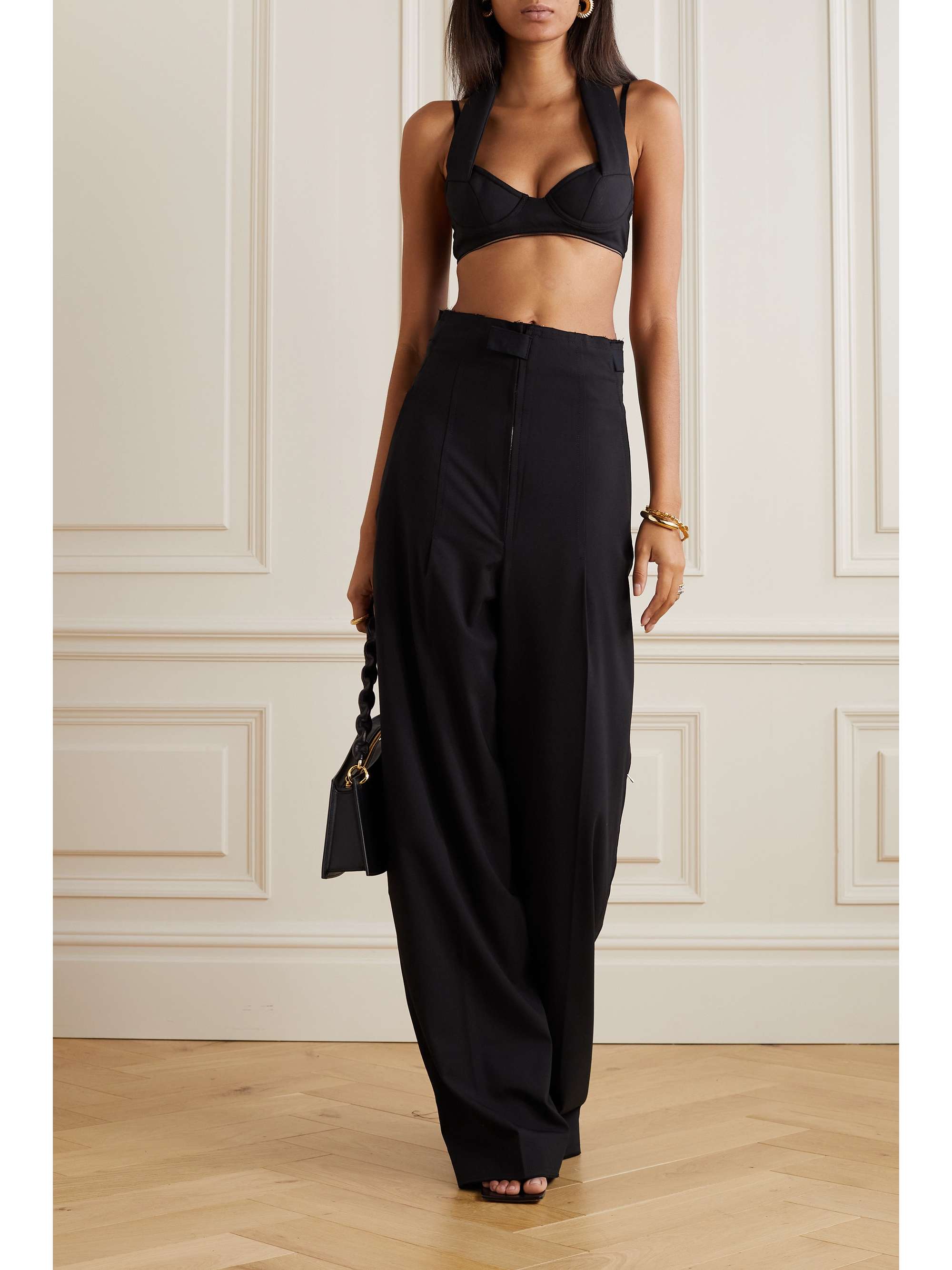 JACQUEMUS Cuscinu wool-blend halterneck bra top