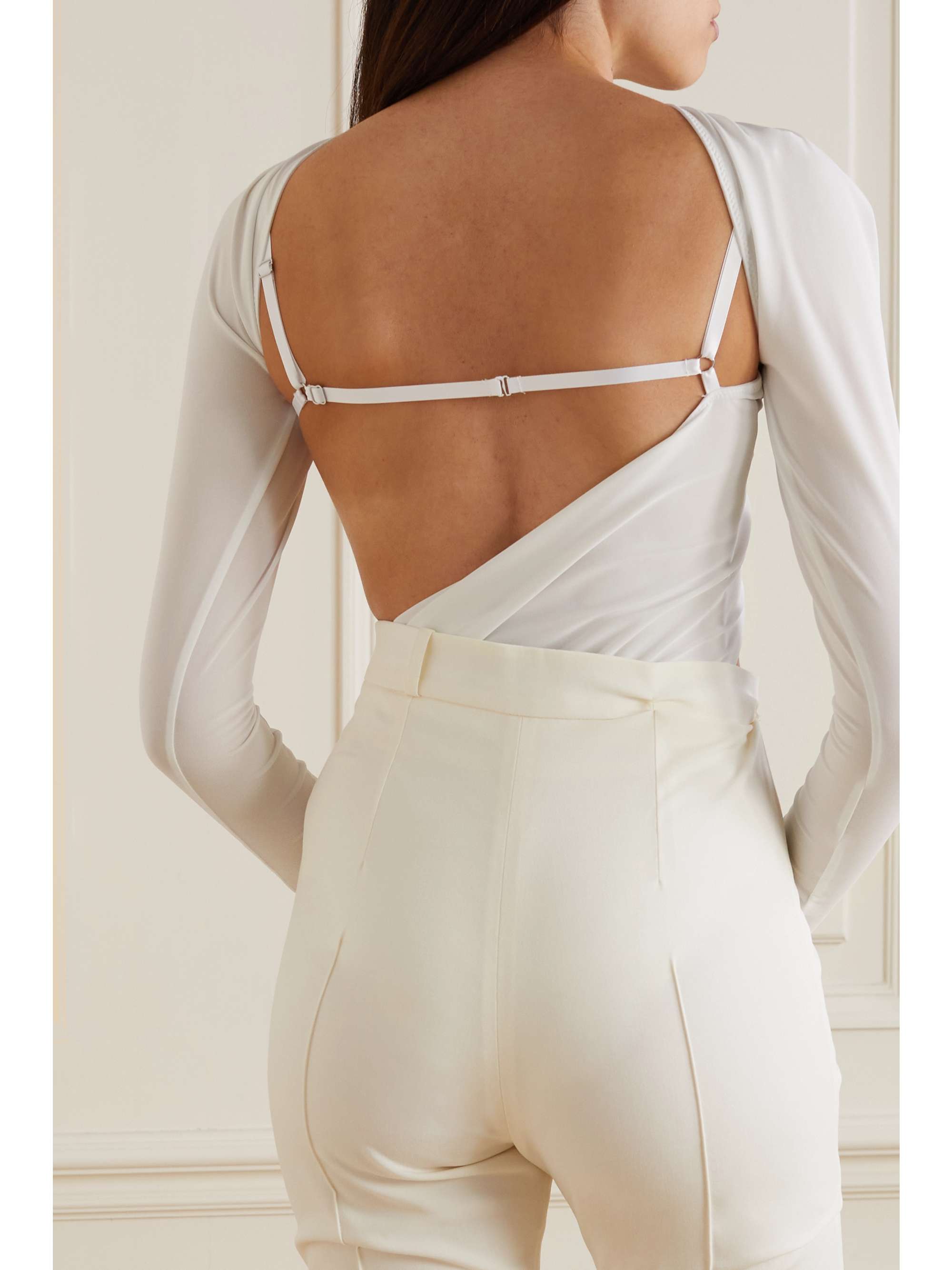 JACQUEMUS Carozzu open-back cutout stretch-jersey bodysuit