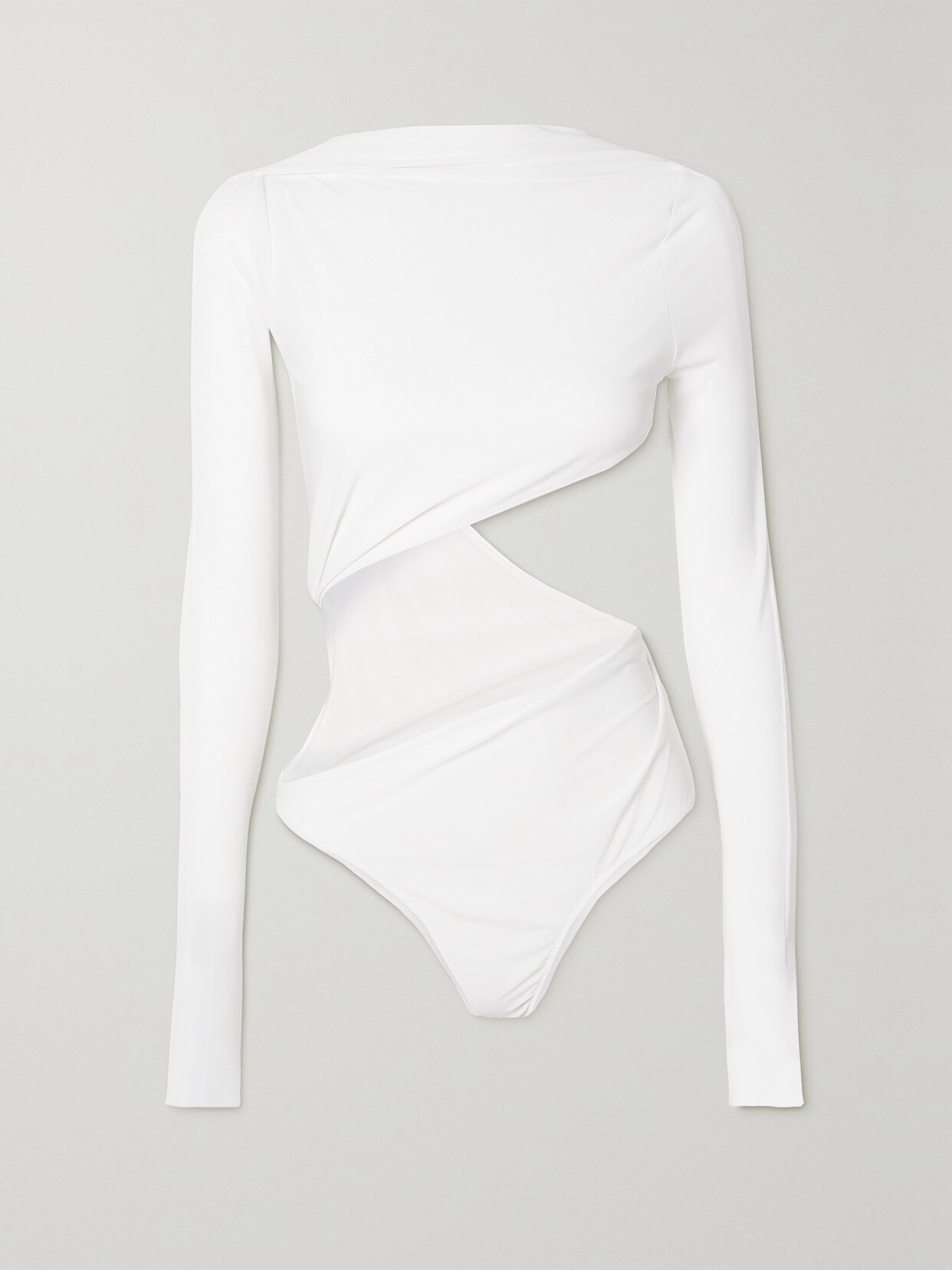 Jacquemus Carozzu Open-back Cutout Stretch-jersey Bodysuit In White