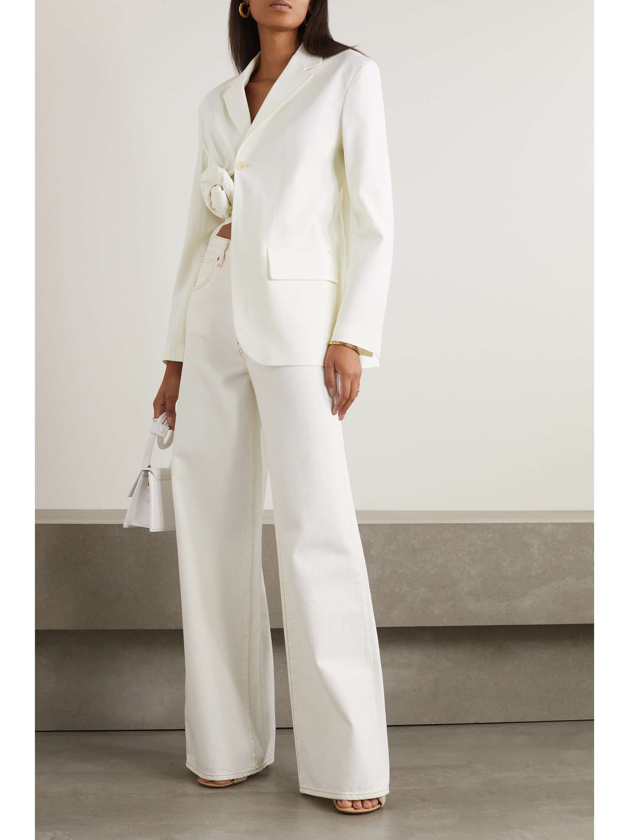 JACQUEMUS La Veste Baccala cutout wool-blend twill blazer