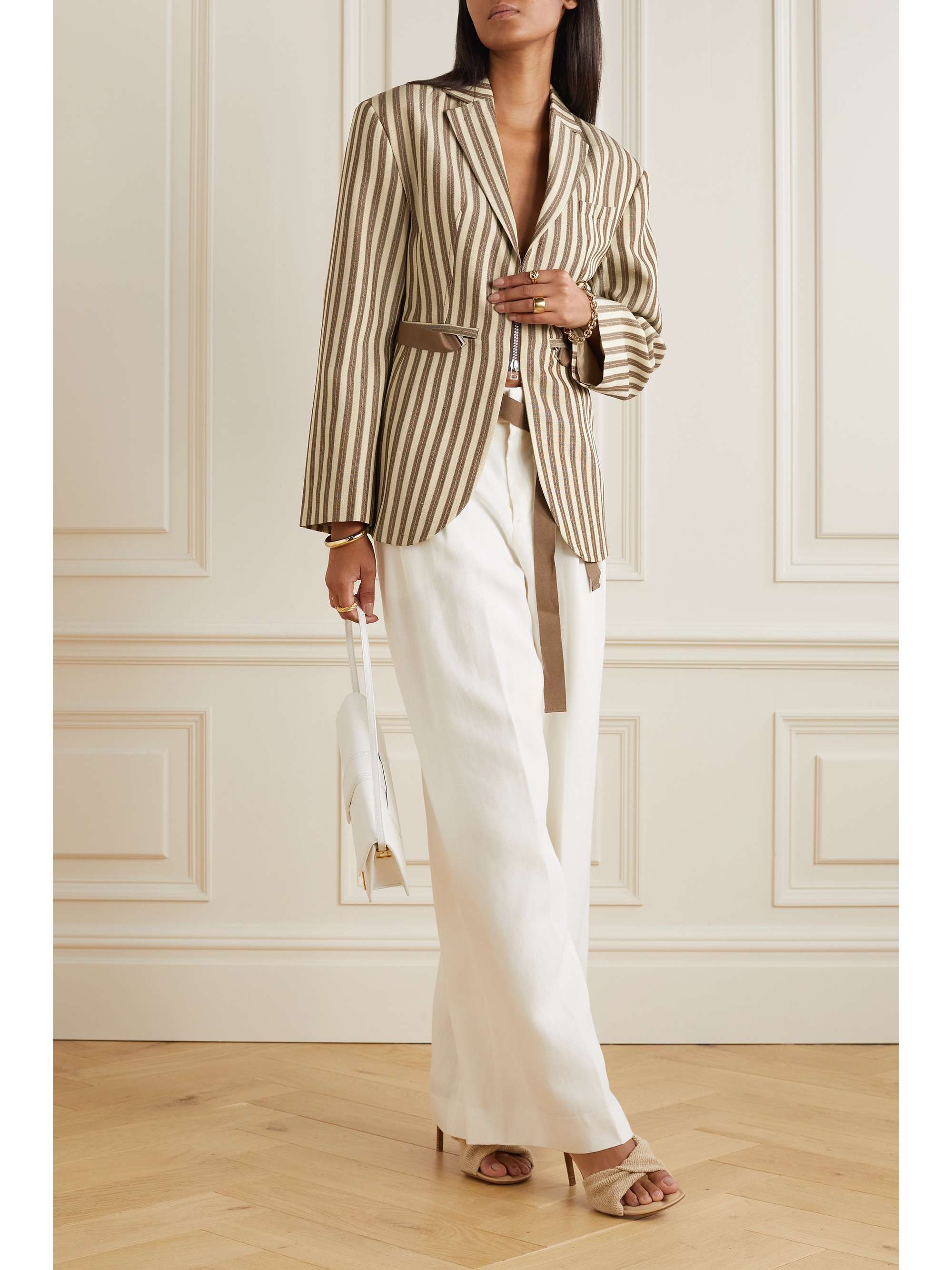 frame striped blazer